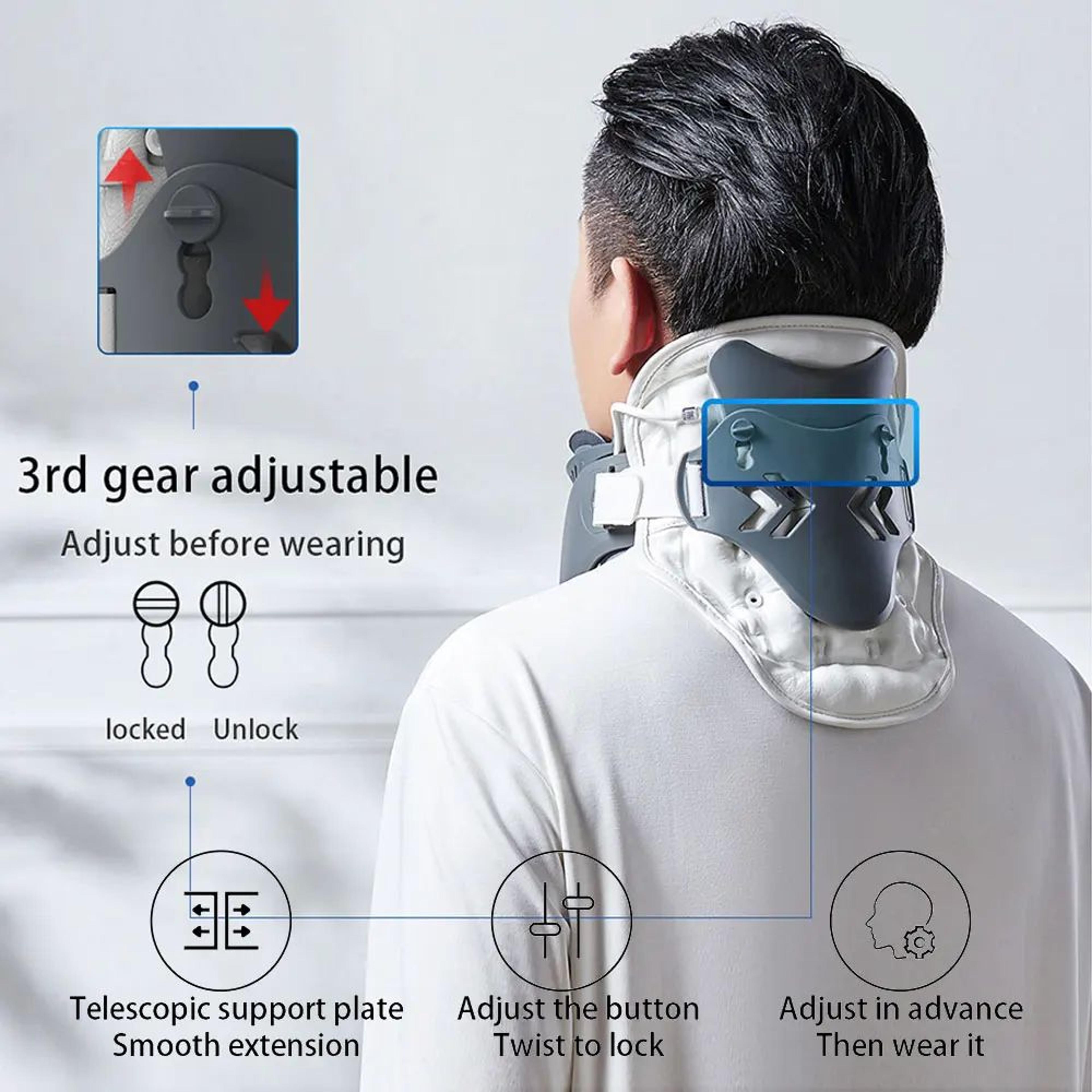 Premium Inflatable Neck Traction Device  Cervical Stretcher For Pain Relief  Posture Support 4