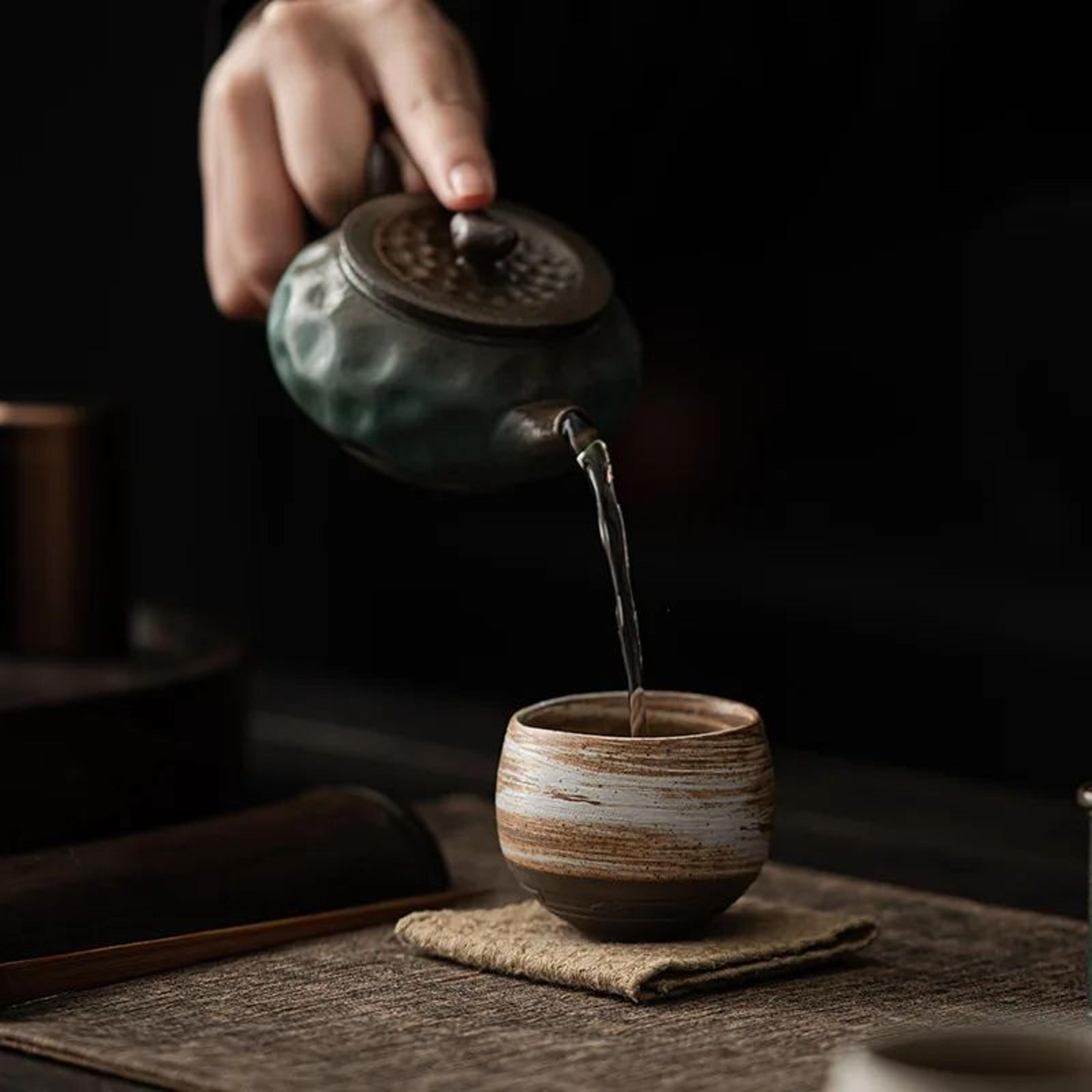Japanese Handmade Stoneware Tea Cup  Authentic Japanese Stoneware Tea Cup For Kung Fu Tea Cup Ritua 2