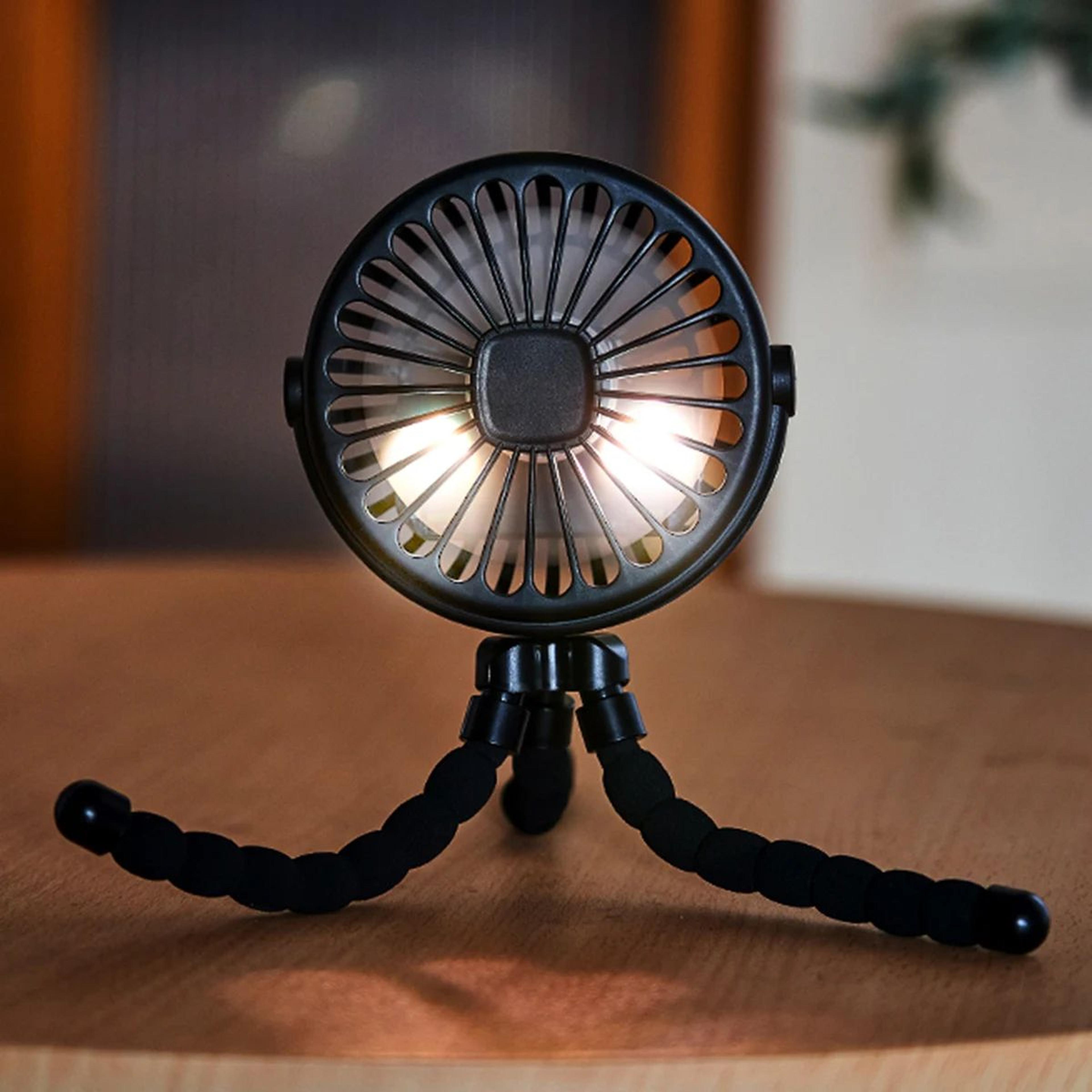 Octopus Handheld Fan  Rechargeable Mini Fan With Night Light  4Mode StandHang Design 8