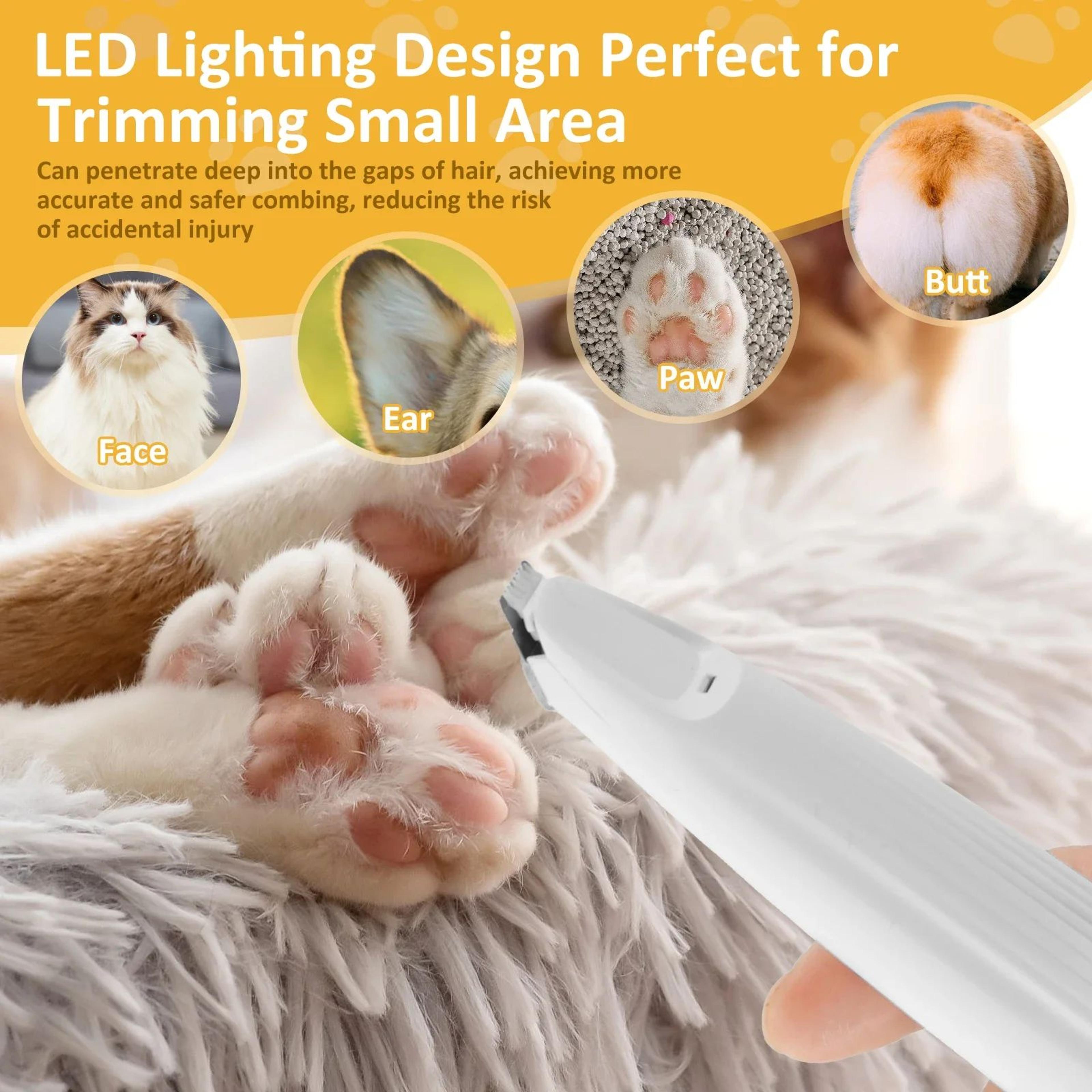 Quiet LED Dog Paw Trimmer  Waterproof Cordless Pet Hair Clippers For Dogs  Cats 3