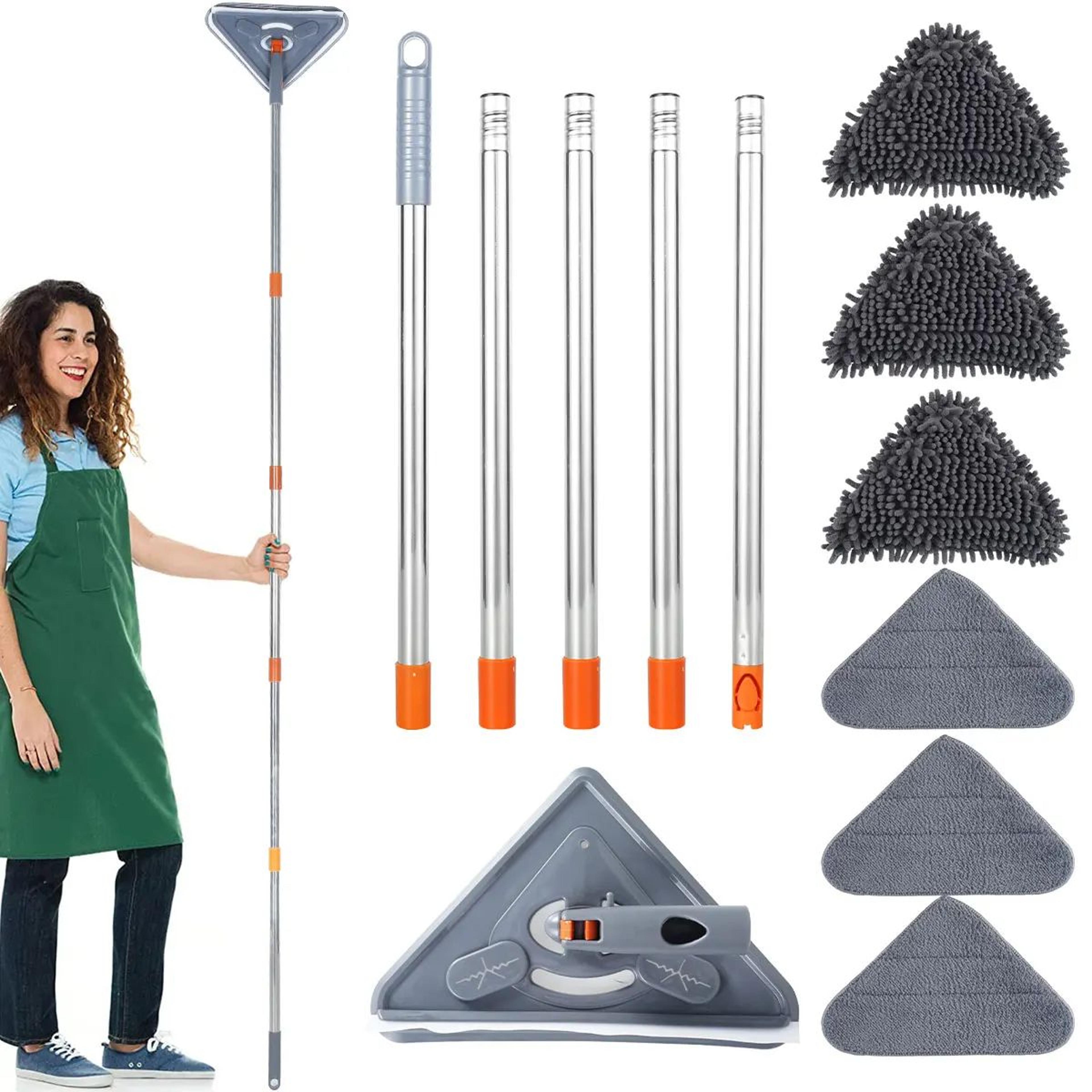 UltraReach 360 Rotating Long Handle Mop  Adjustable Microfiber Wall Cleaner  Floor Duster 0