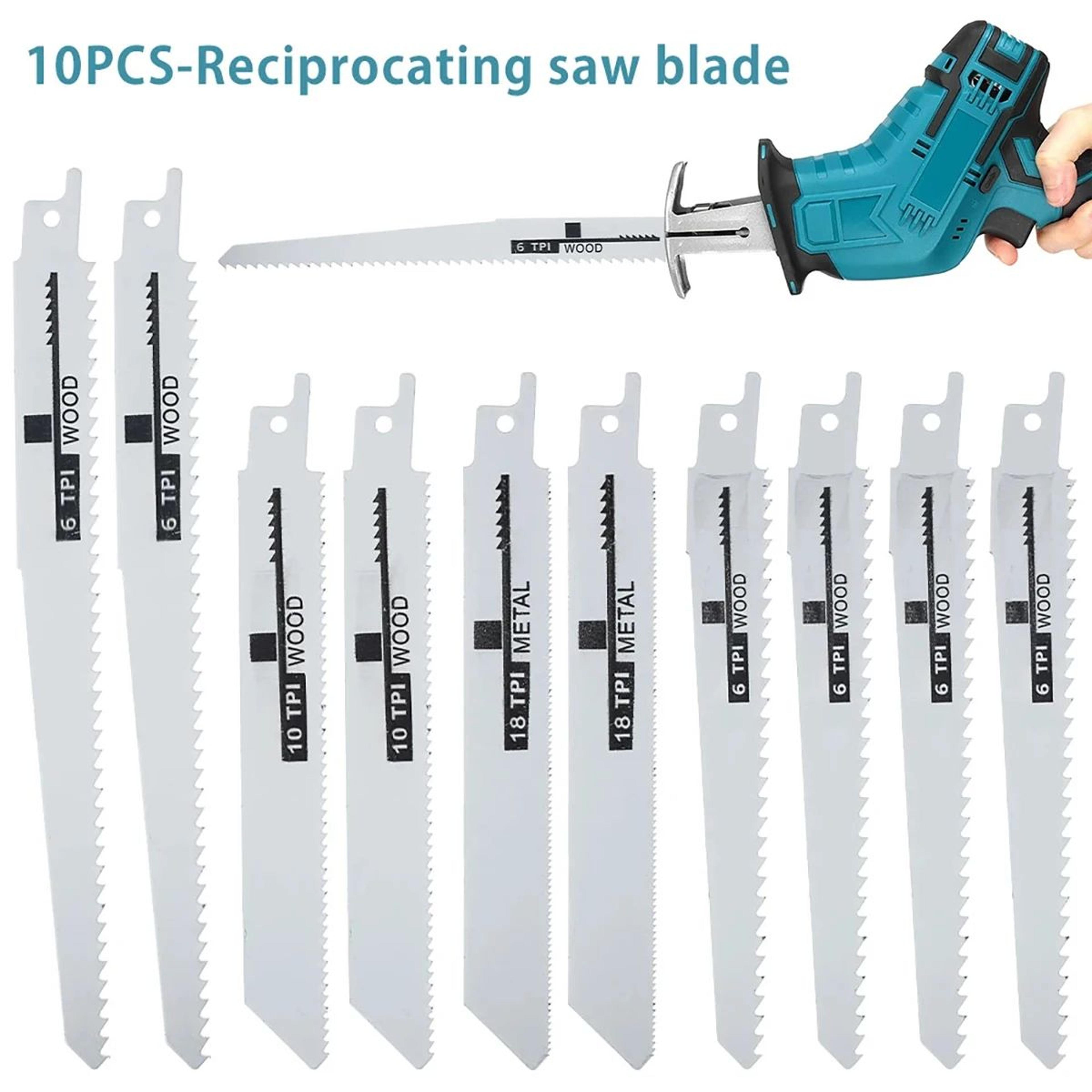 10Piece Universal Reciprocating Saw Blade Set For Wood Metal  PVC FastCut Reciprocating Saw Blades 0