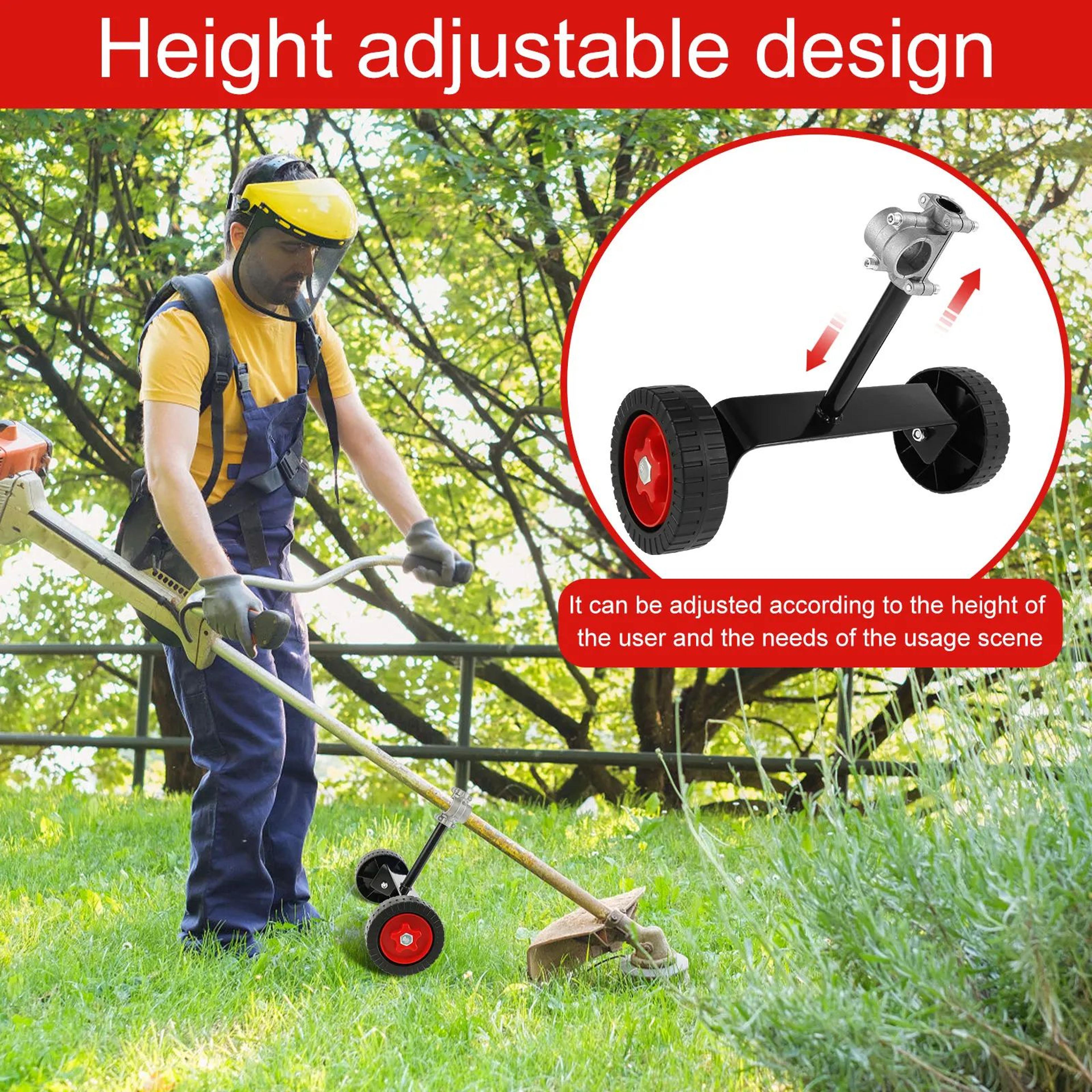 Premium Adjustable Lawn Mower Support Wheel  Trimmer Support Attachment For Weed Cutter 2