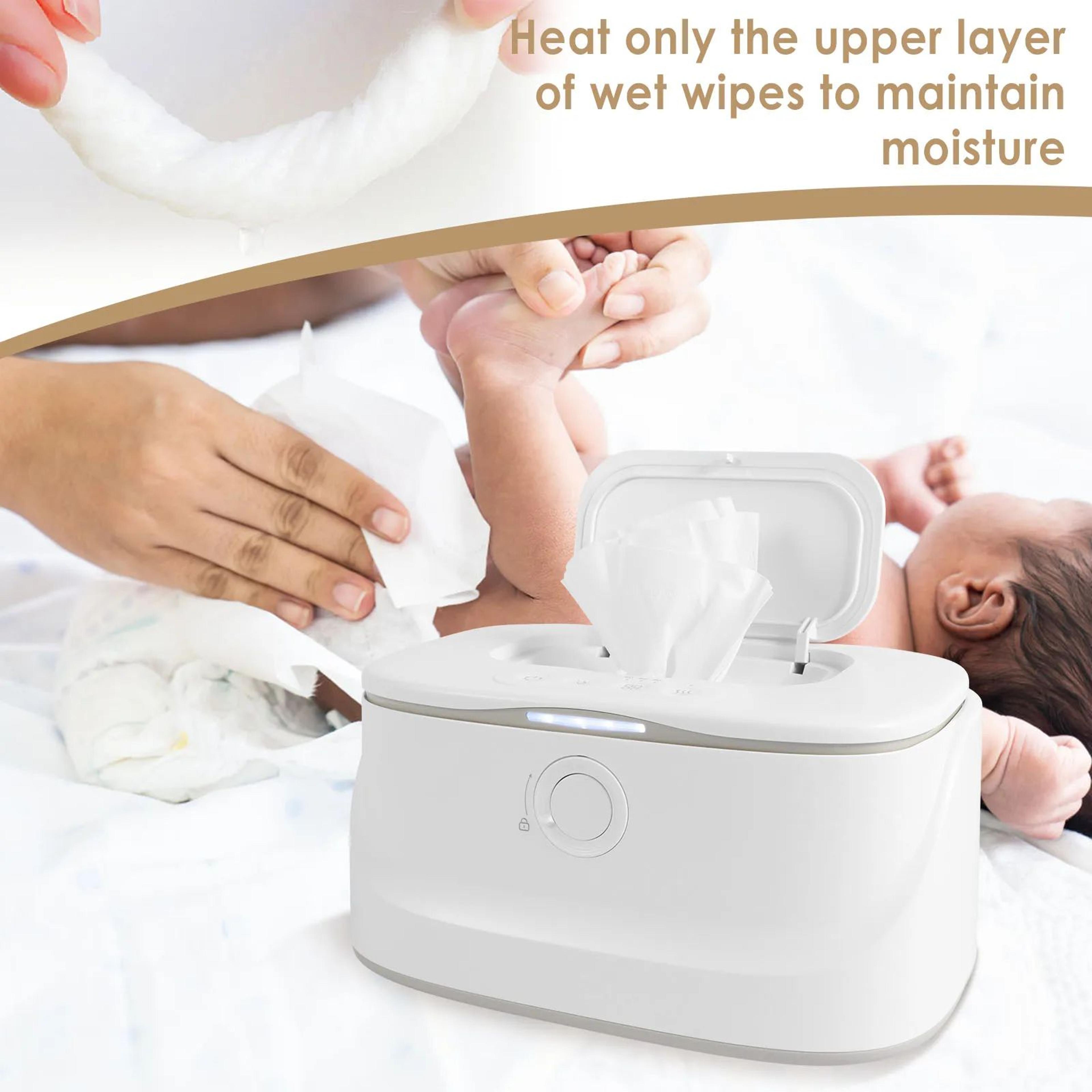 Premium Baby Wipe Warmer  Dispenser With LED Light  Large Capacity Baby Wipe Warmer With Adjustable 5