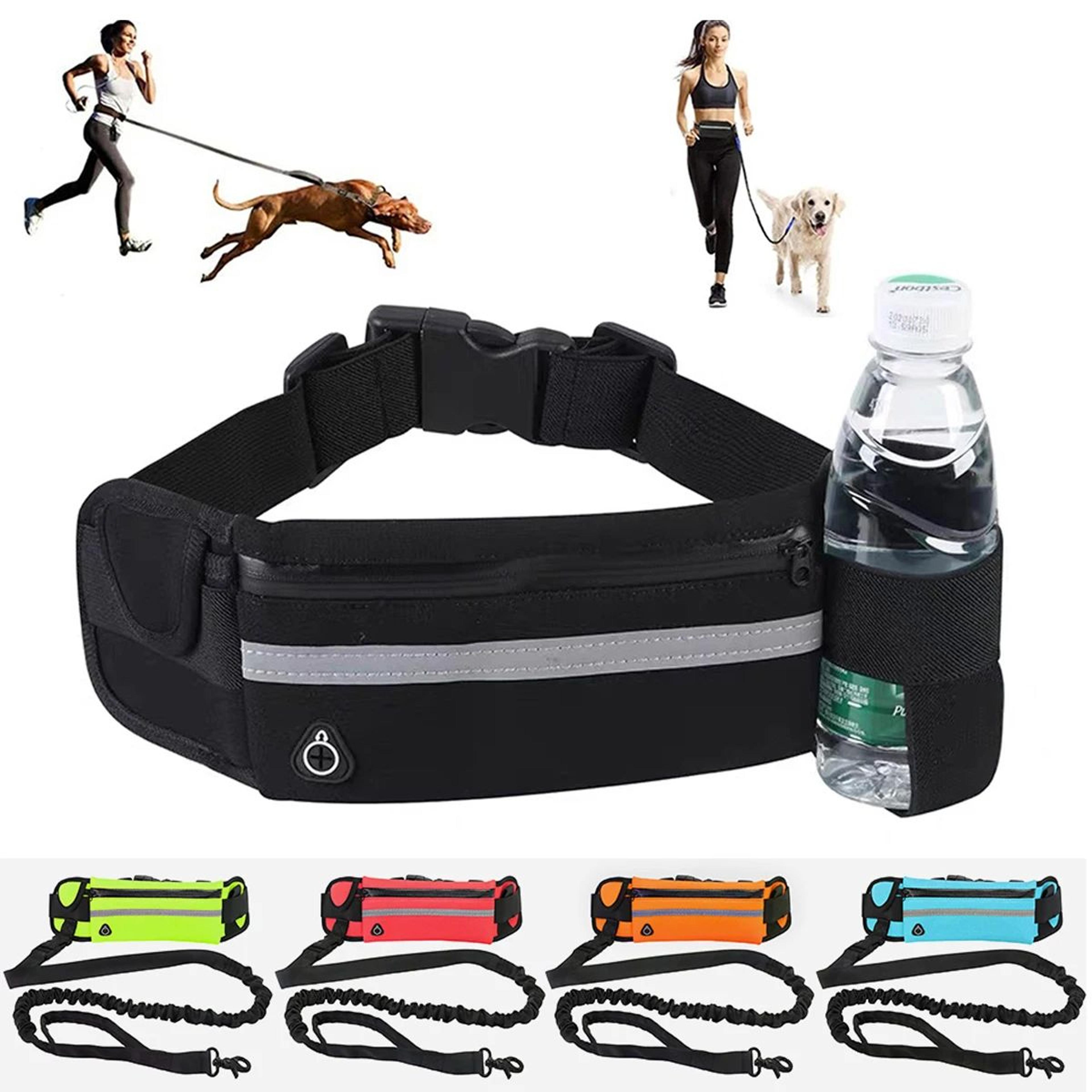 HandsFree Running Dog Leash With Reflective Elastic Belt  Waist Bag 0