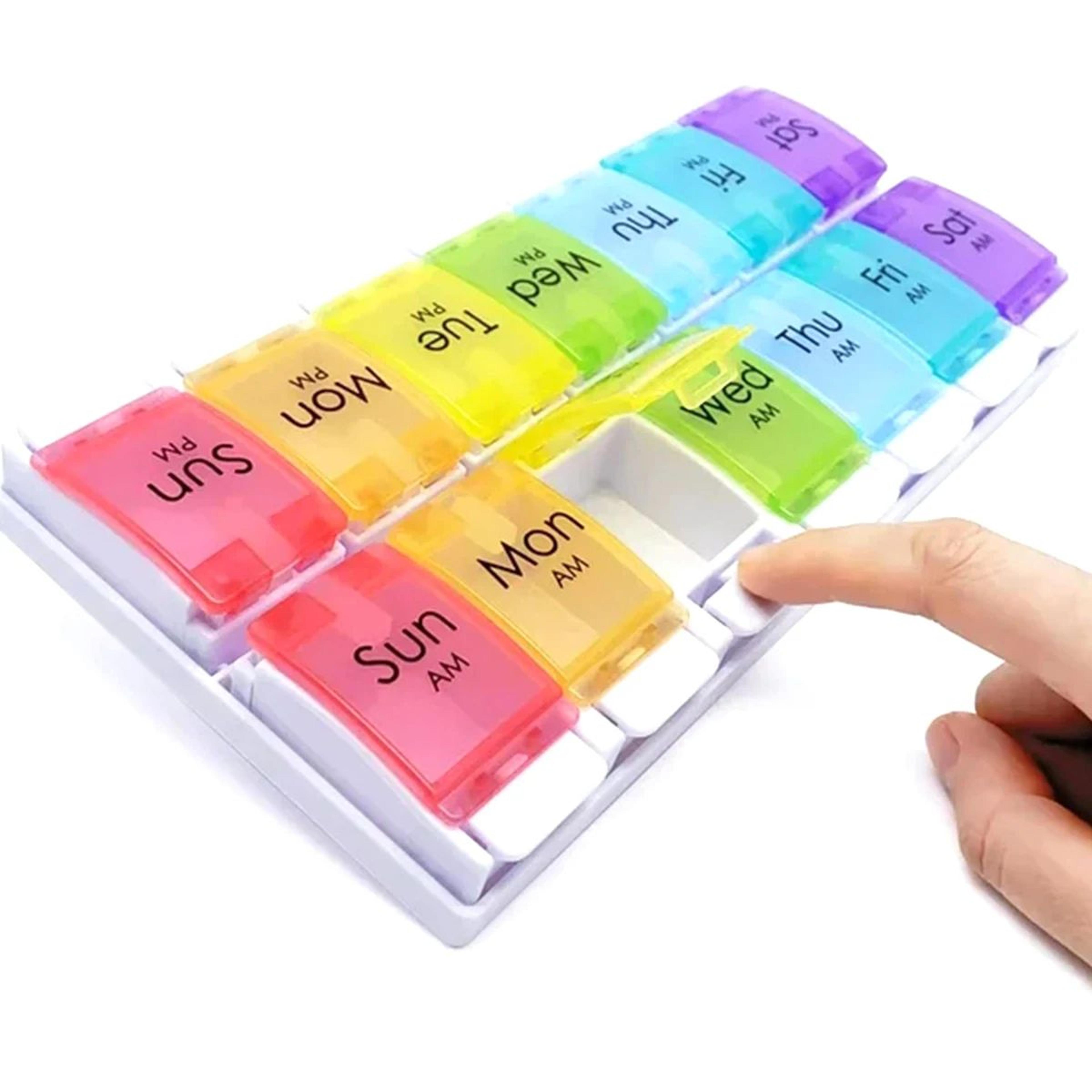 728 Day Pill Organizer With Compartments  Weekly  Monthly Medicine Storage Box For Daily Tablet Man 9
