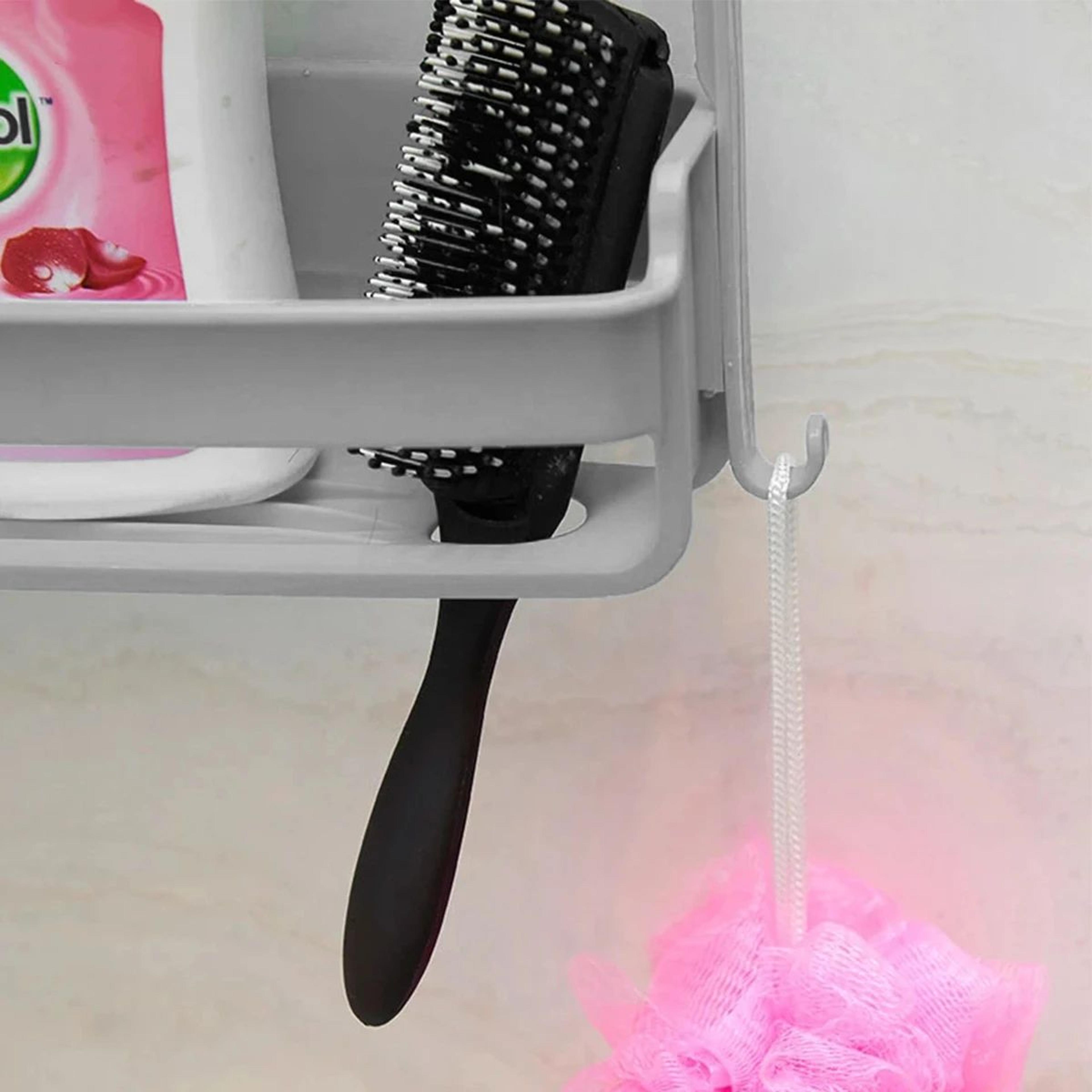Premium SpaceSaver Hanging Bath Shelves  Bathroom Shelf Organizer NailFree Shampoo Storage Rack 3