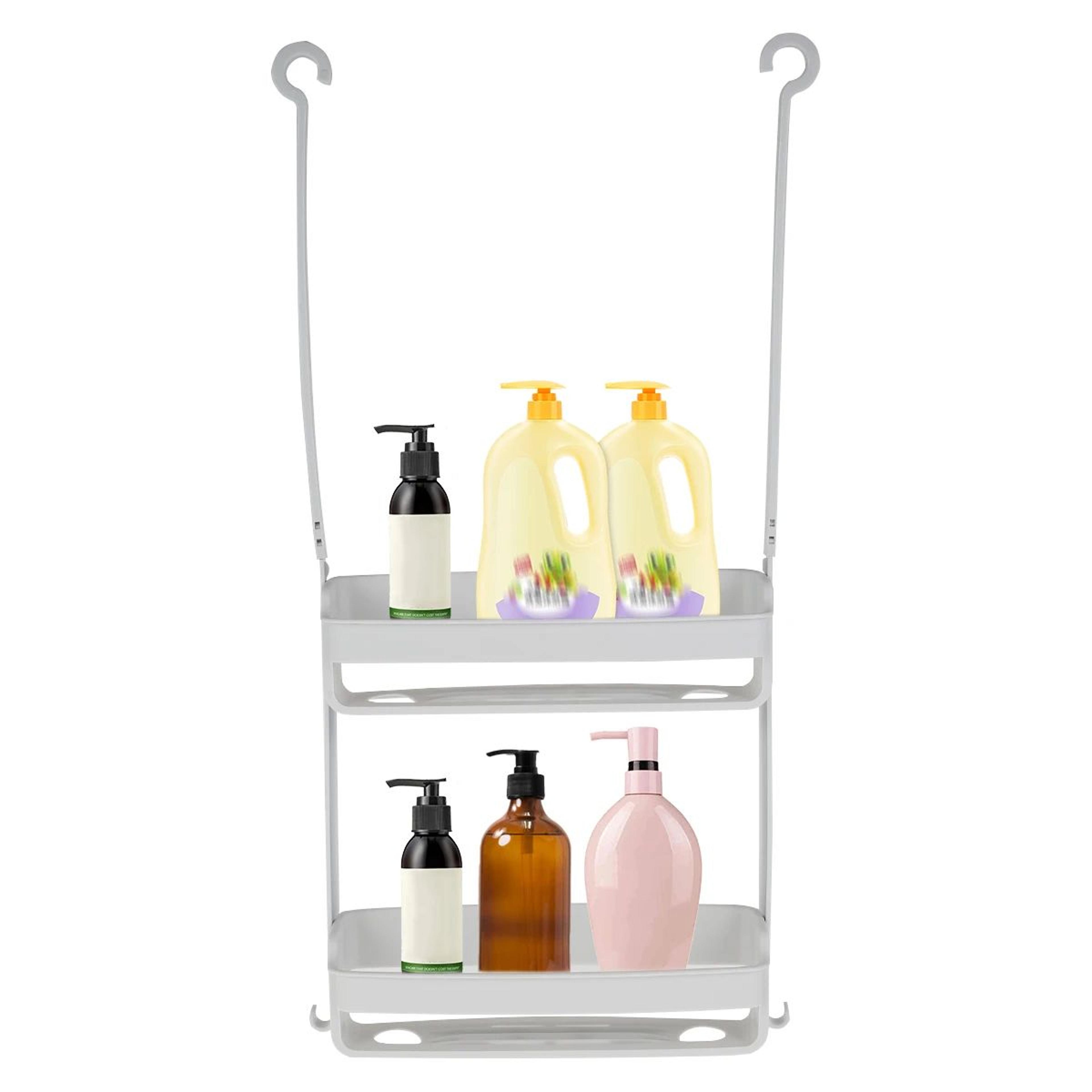 Premium SpaceSaver Hanging Bath Shelves  Bathroom Shelf Organizer NailFree Shampoo Storage Rack 5