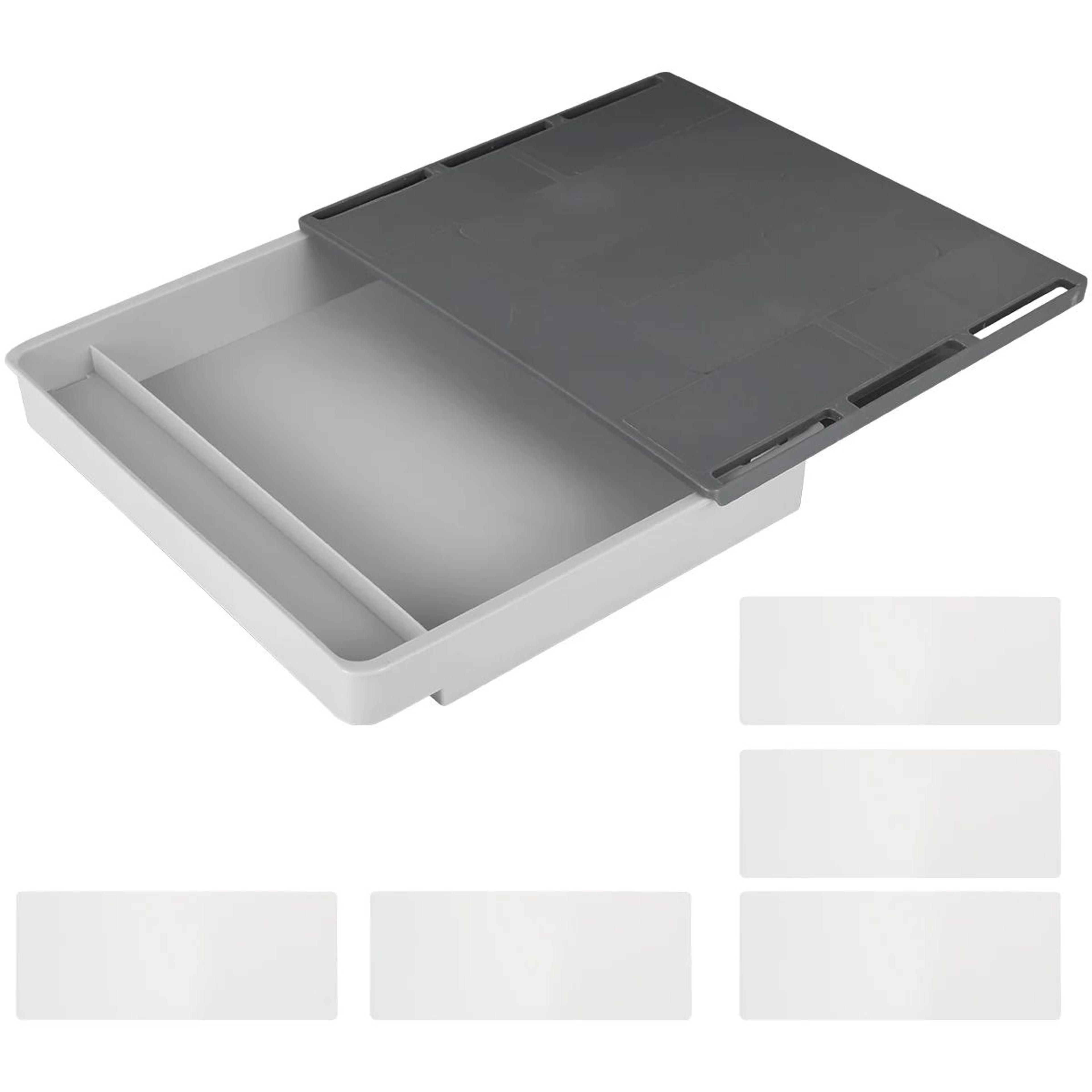Ultimate Under Desk Drawer Organizer  Large Capacity Hidden Storage Box  SelfAdhesive Pencil Tray F 6