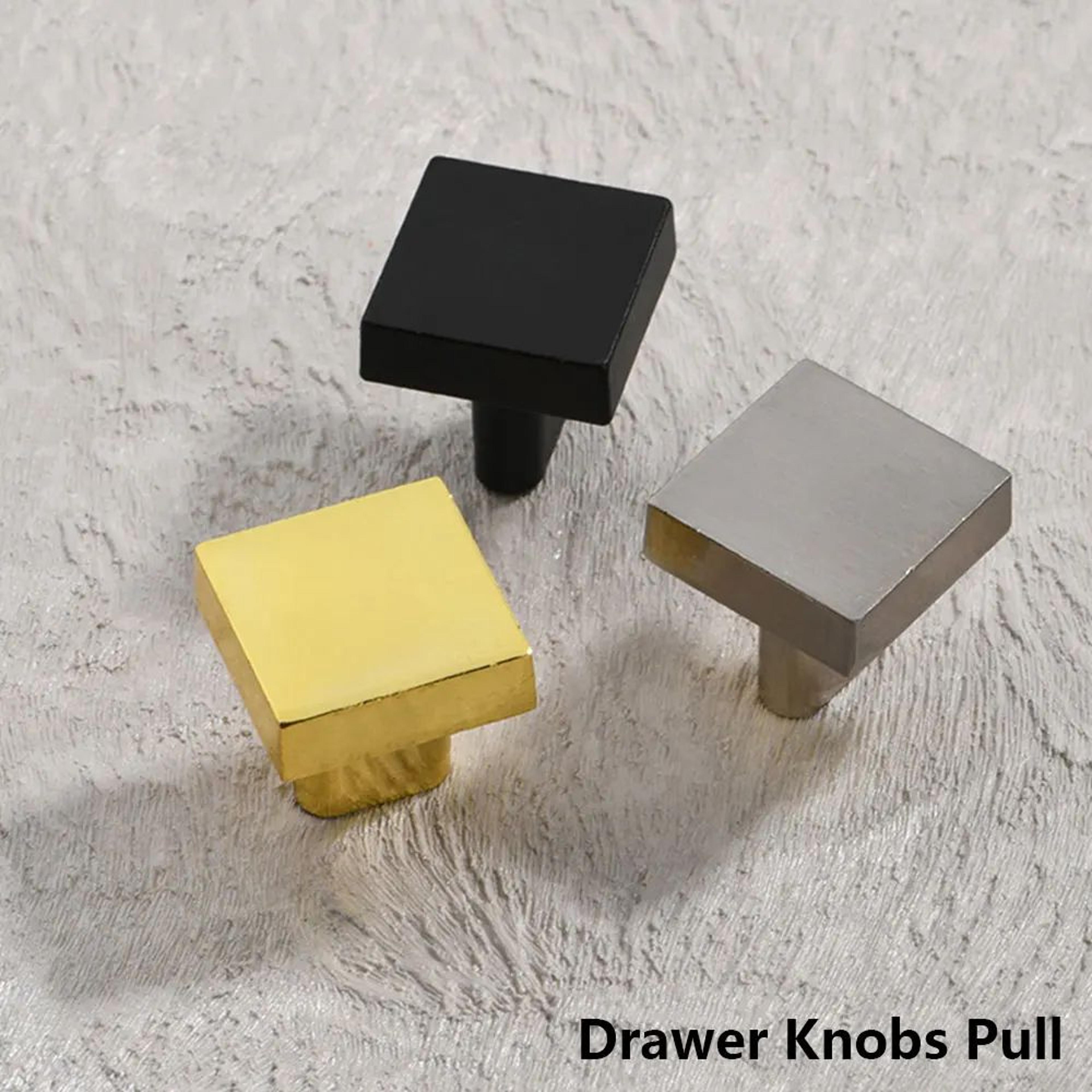 10Pack Square Cabinet Knobs  Zinc Alloy Drawer Knobs Modern SingleHole Cabinet Hardware 2