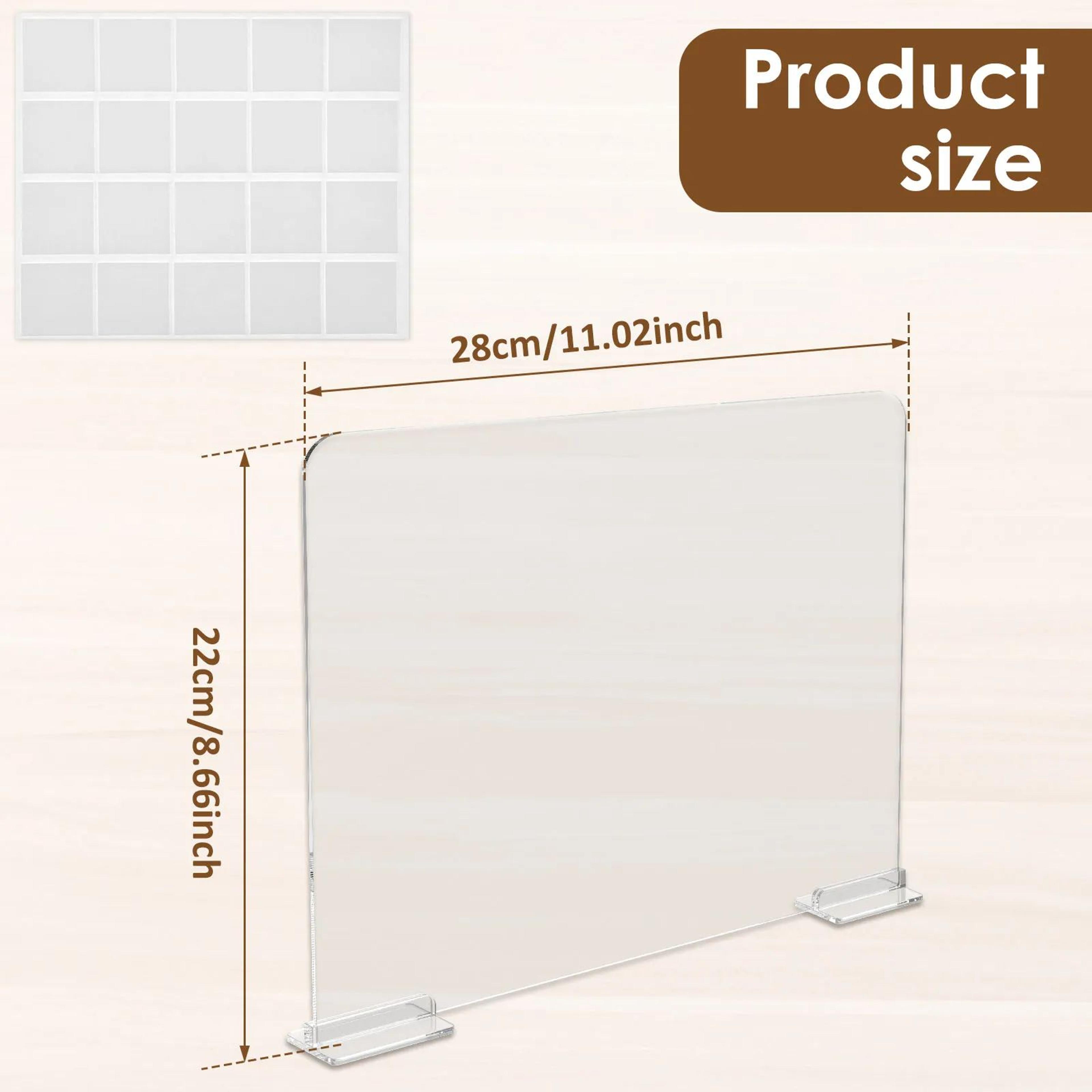 Premium Clear Closet Shelf Dividers  SelfAdhesive Acrylic Storage Organizer For Wardrobe  Shelves 5