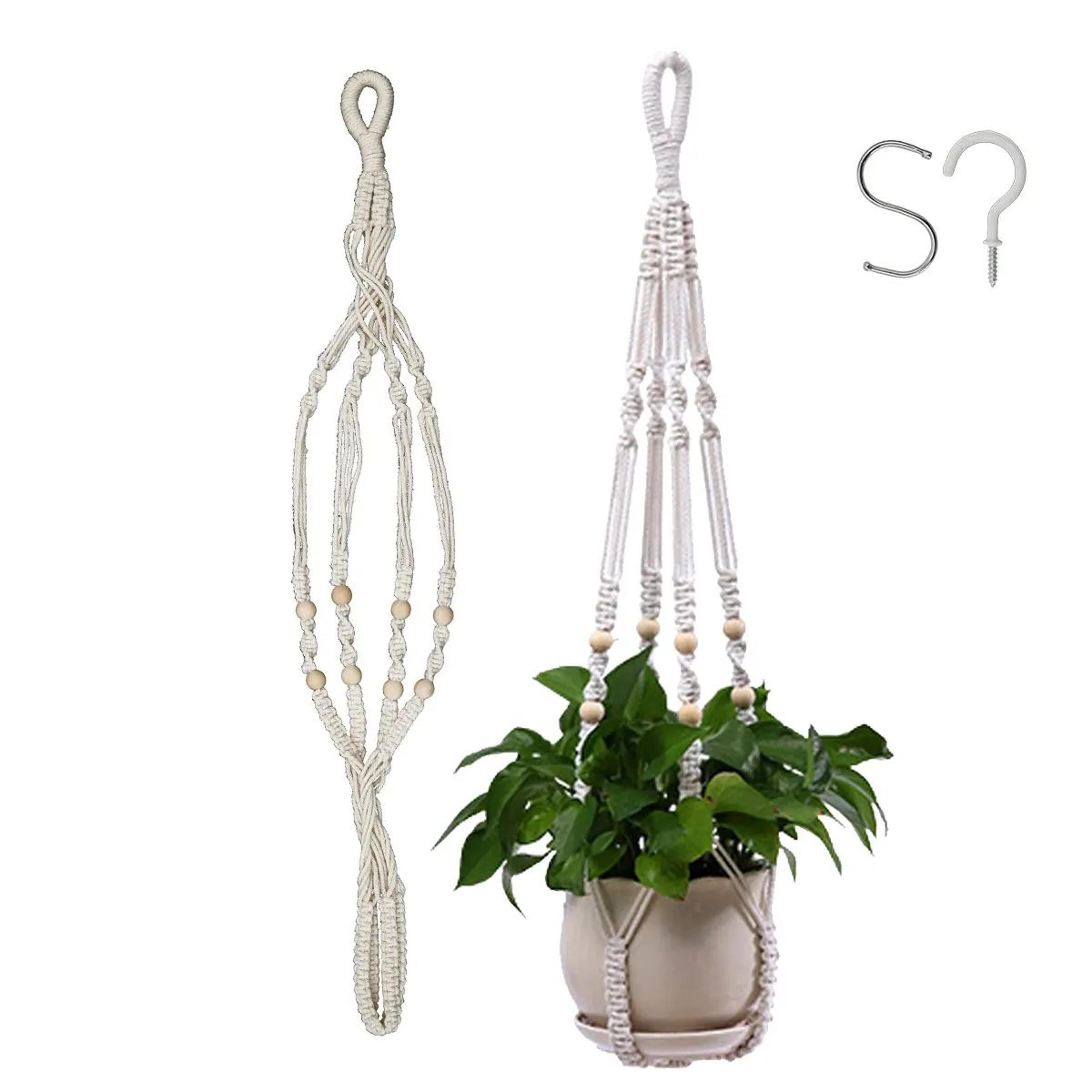 Boho Macrame Plant Hanger Handmade Hanging Planter Basket For Indoor  Outdoor Spaces 4