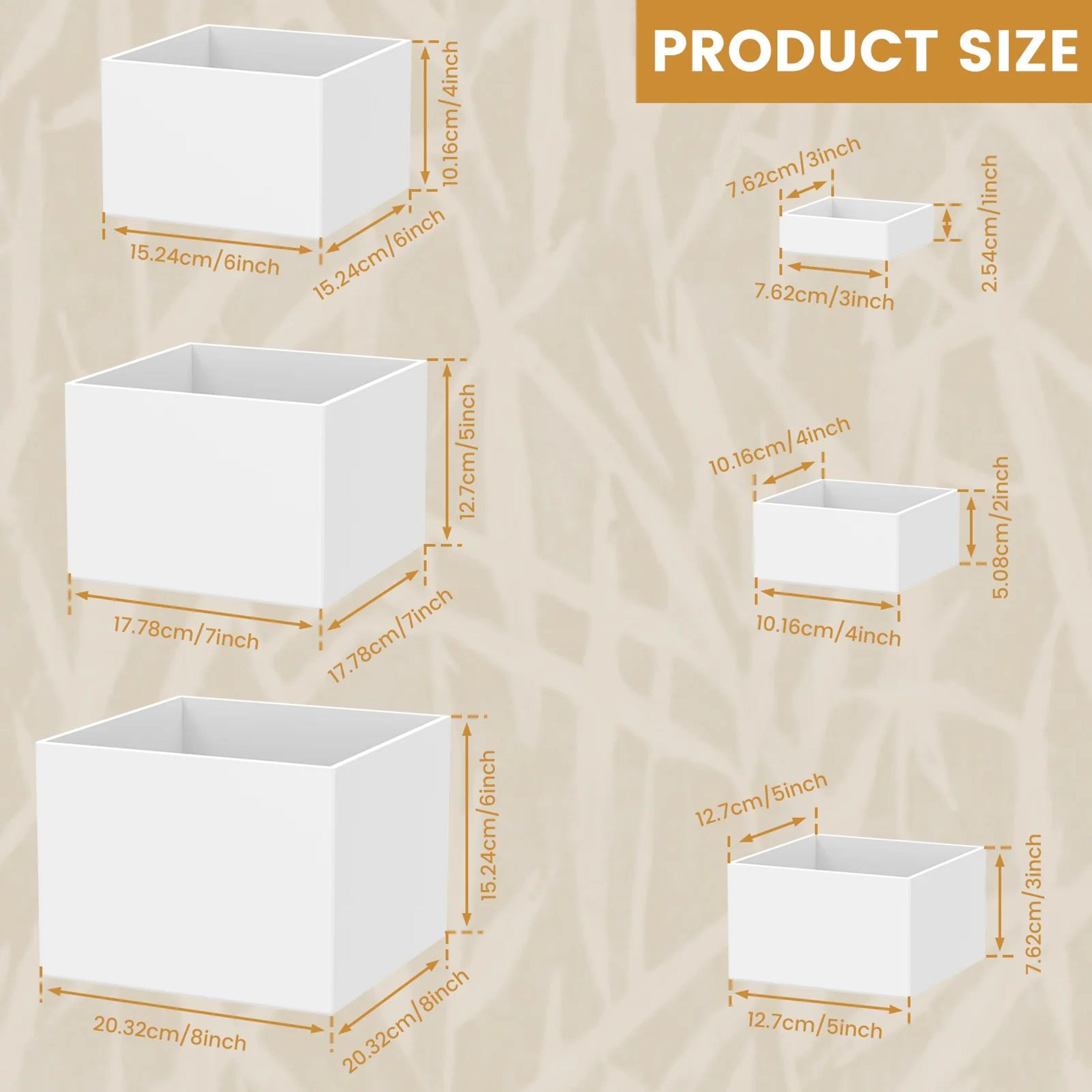 6Piece Stackable Acrylic Buffet Risers Set For Dessert  Cake Displays White 5