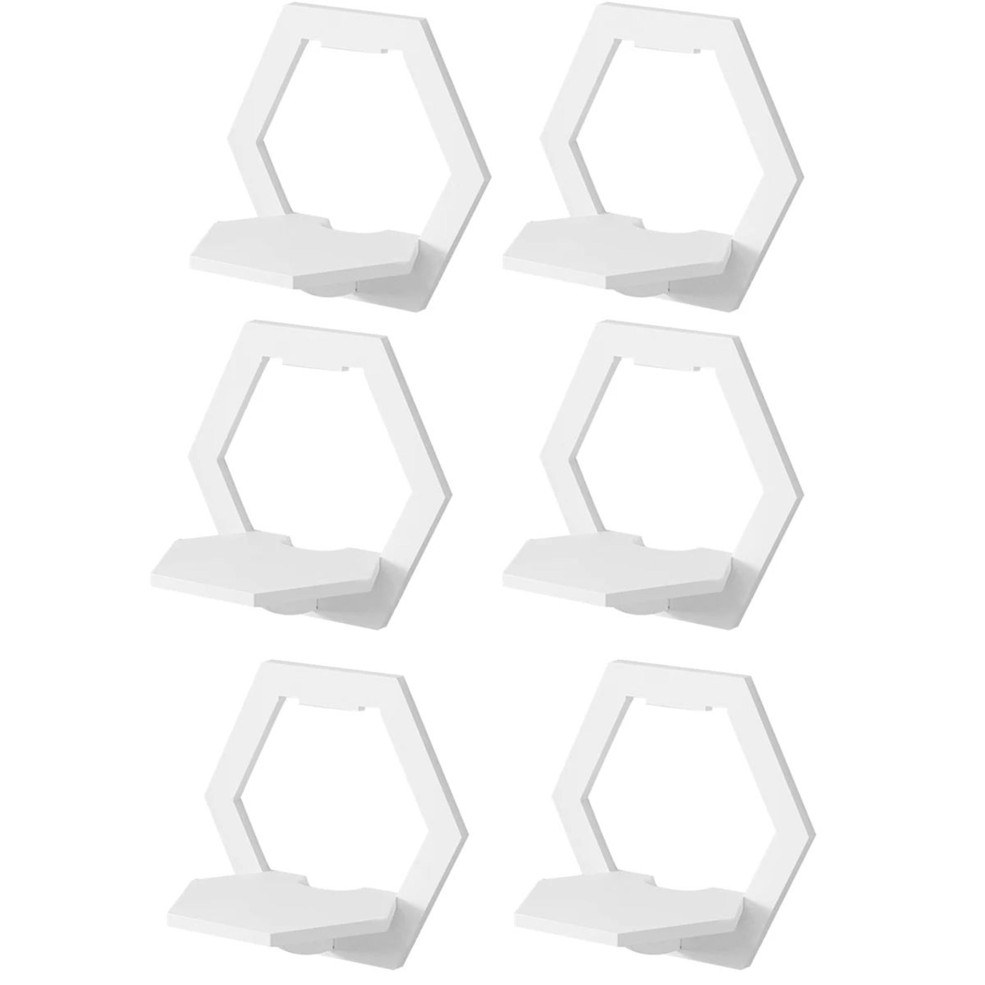 PunchFree Hexagon Wall Shelves Set 3 Or 6 Wall Mounted Plant  Decor Display 7