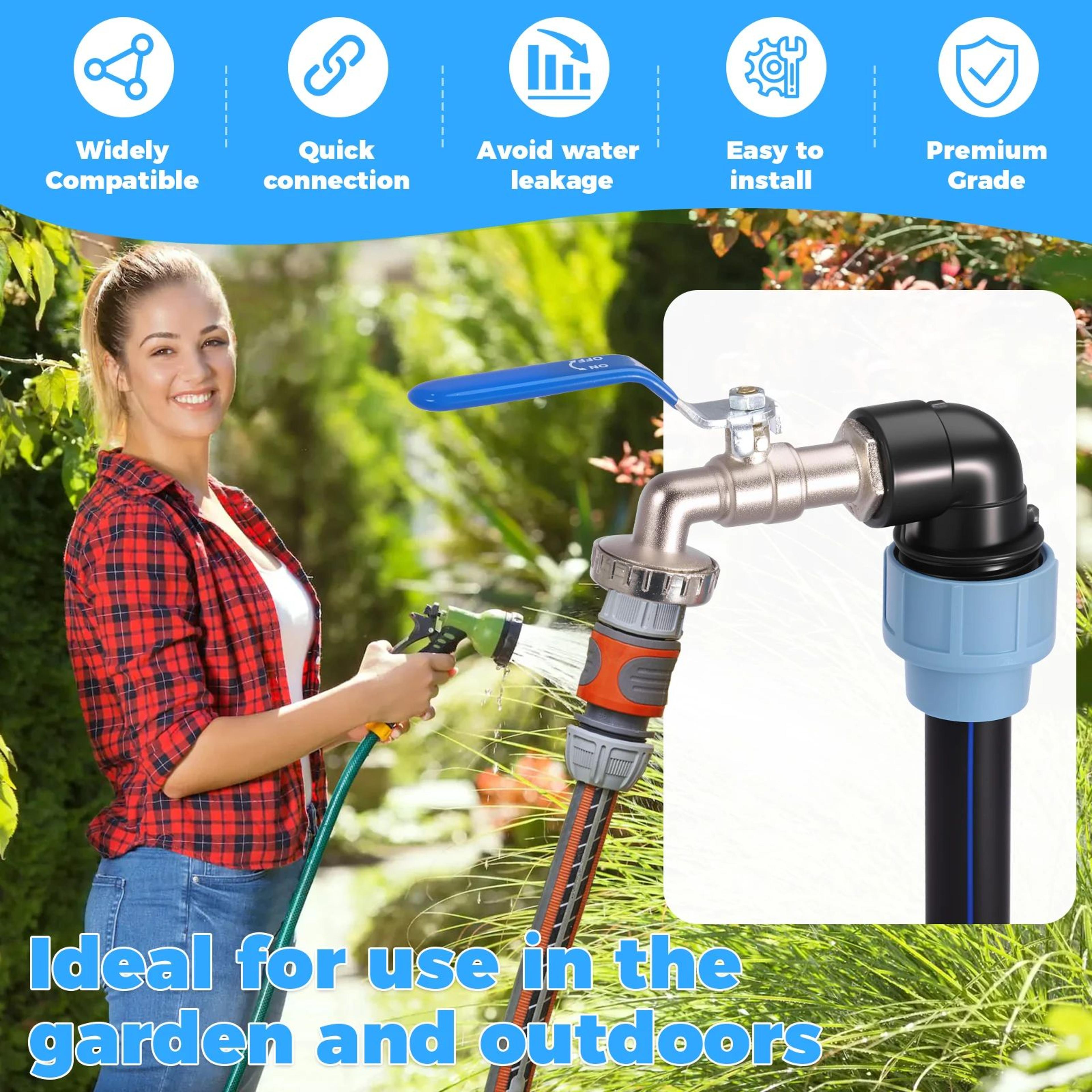 34 IBC Tank Adapter Faucet Kit LeakResistant ZincAlloy Outlet Tap For 1000L Rain Barrels 4