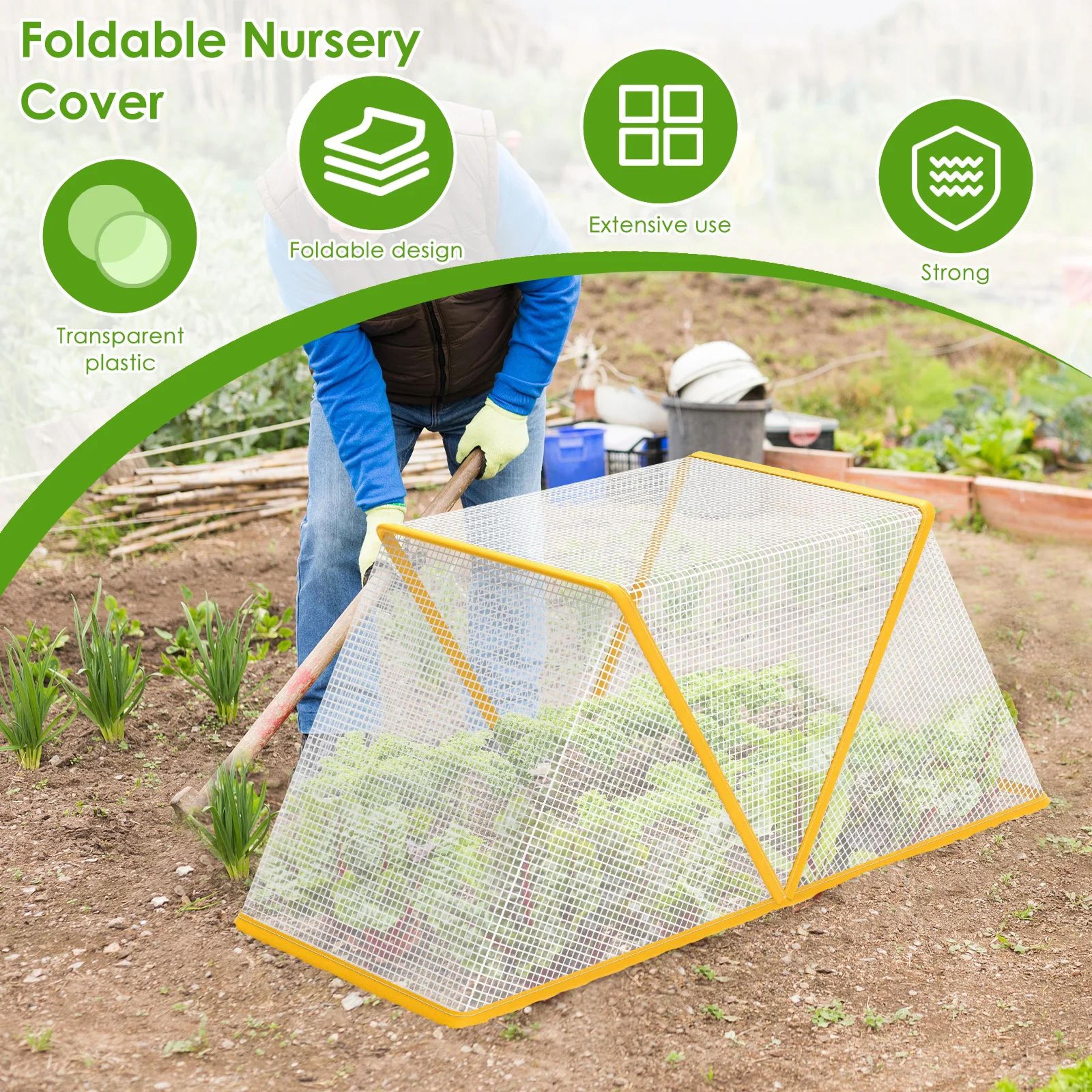 Foldable Portable Mini Greenhouse Plant Cover  Insect  Bird Shield Windproof Winter Warmer 2