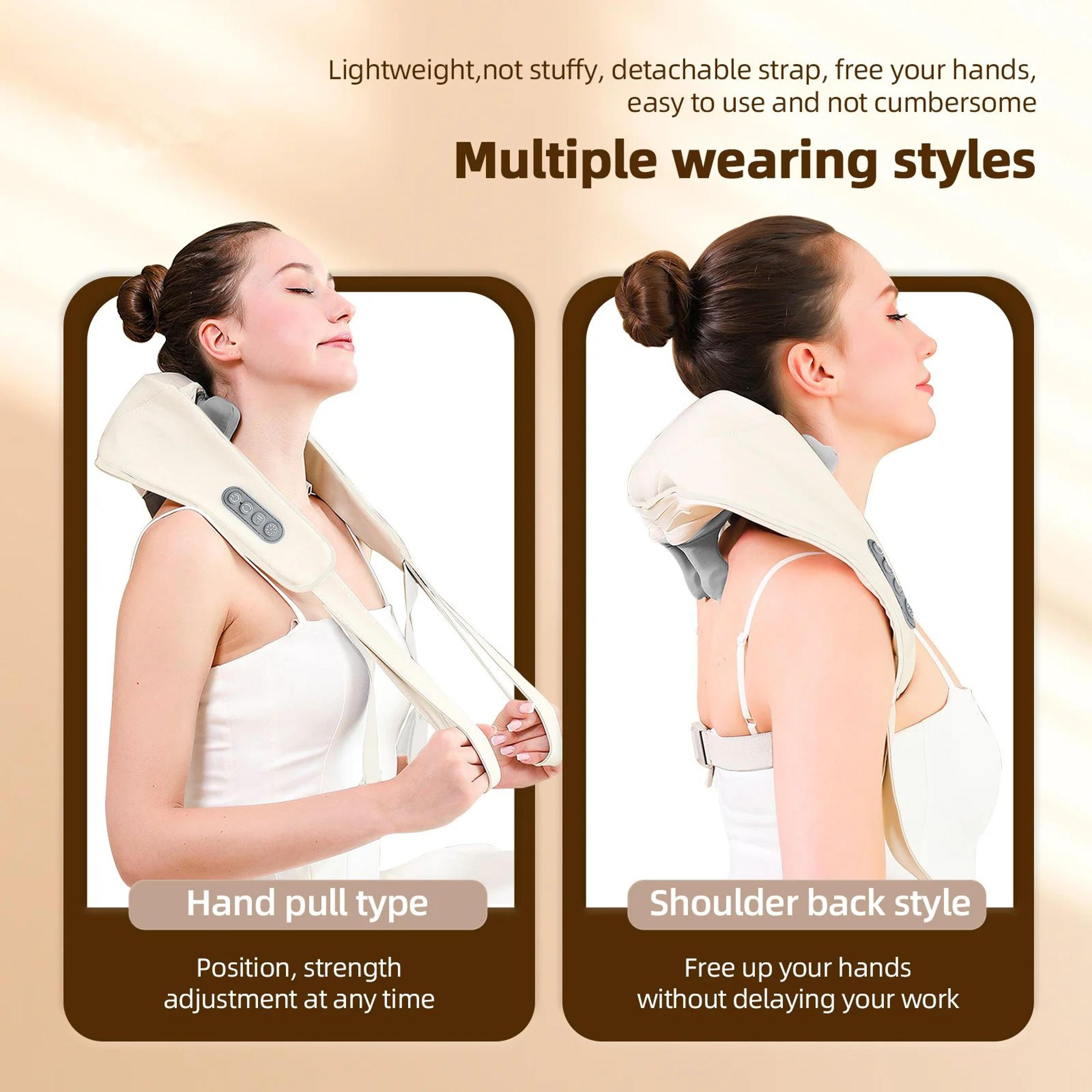 Foreverlily Wireless Neck And Shoulder Massager Shawl With Deep Kneading Heat 3