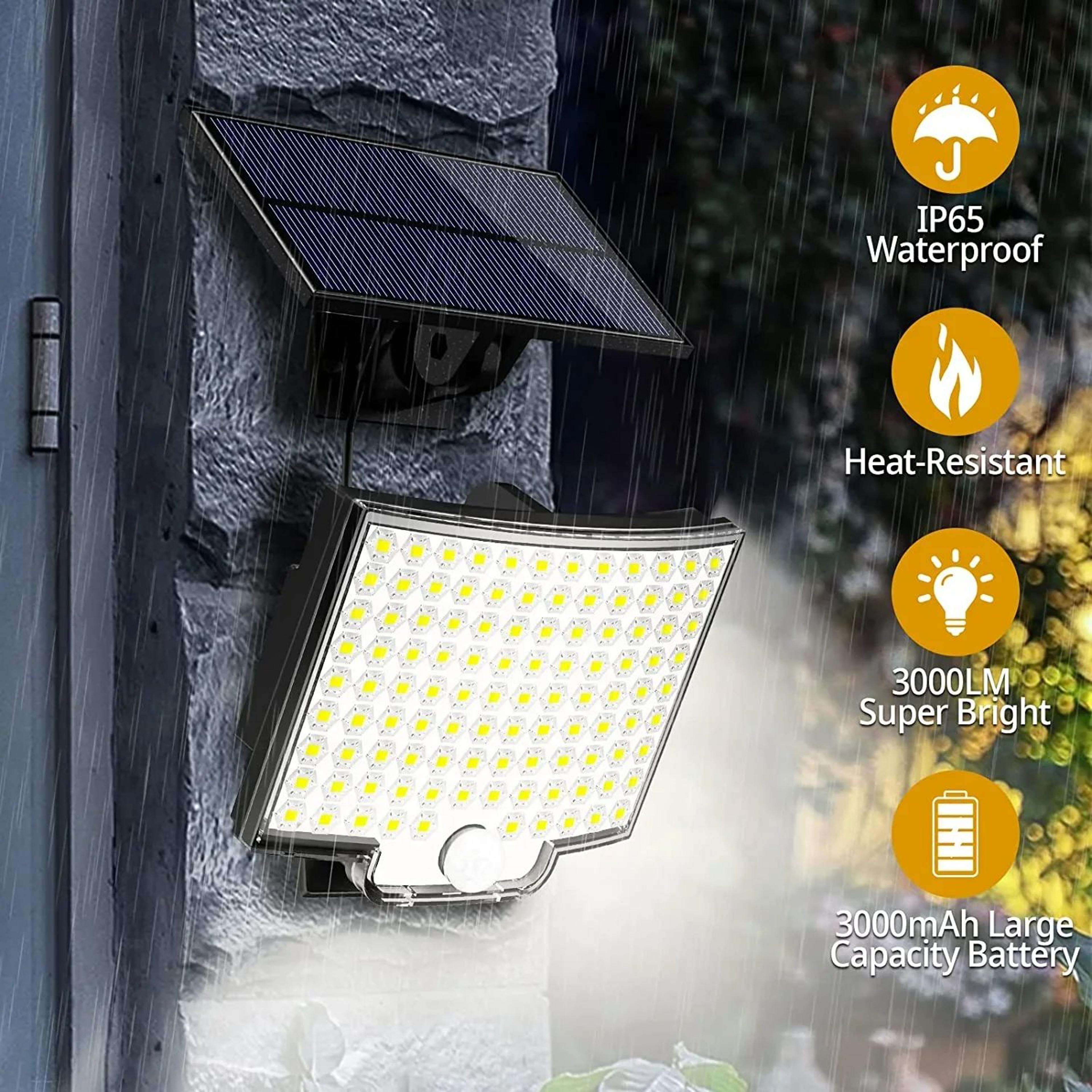 Solar Motion Sensor Flood Light 1620W With Remote Waterproof Outdoor Security Light For Yard Garage 3