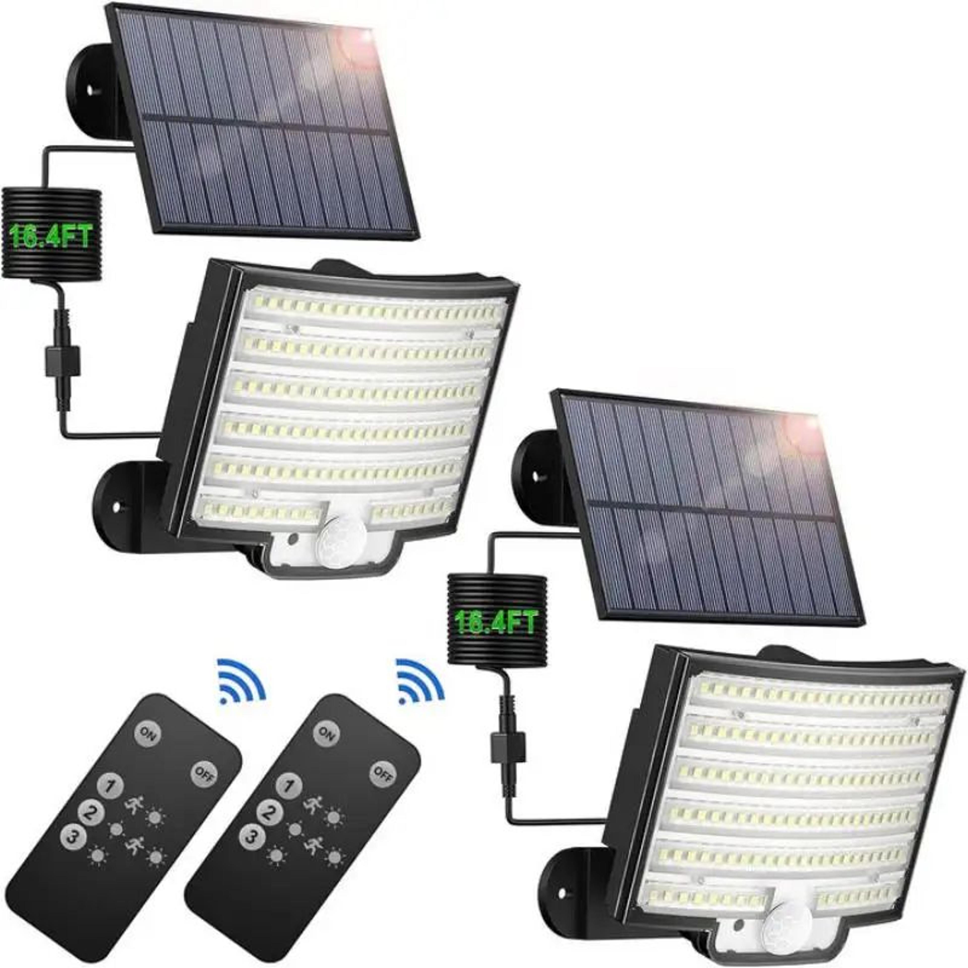 Solar Motion Sensor Flood Light 1620W With Remote Waterproof Outdoor Security Light For Yard Garage 5