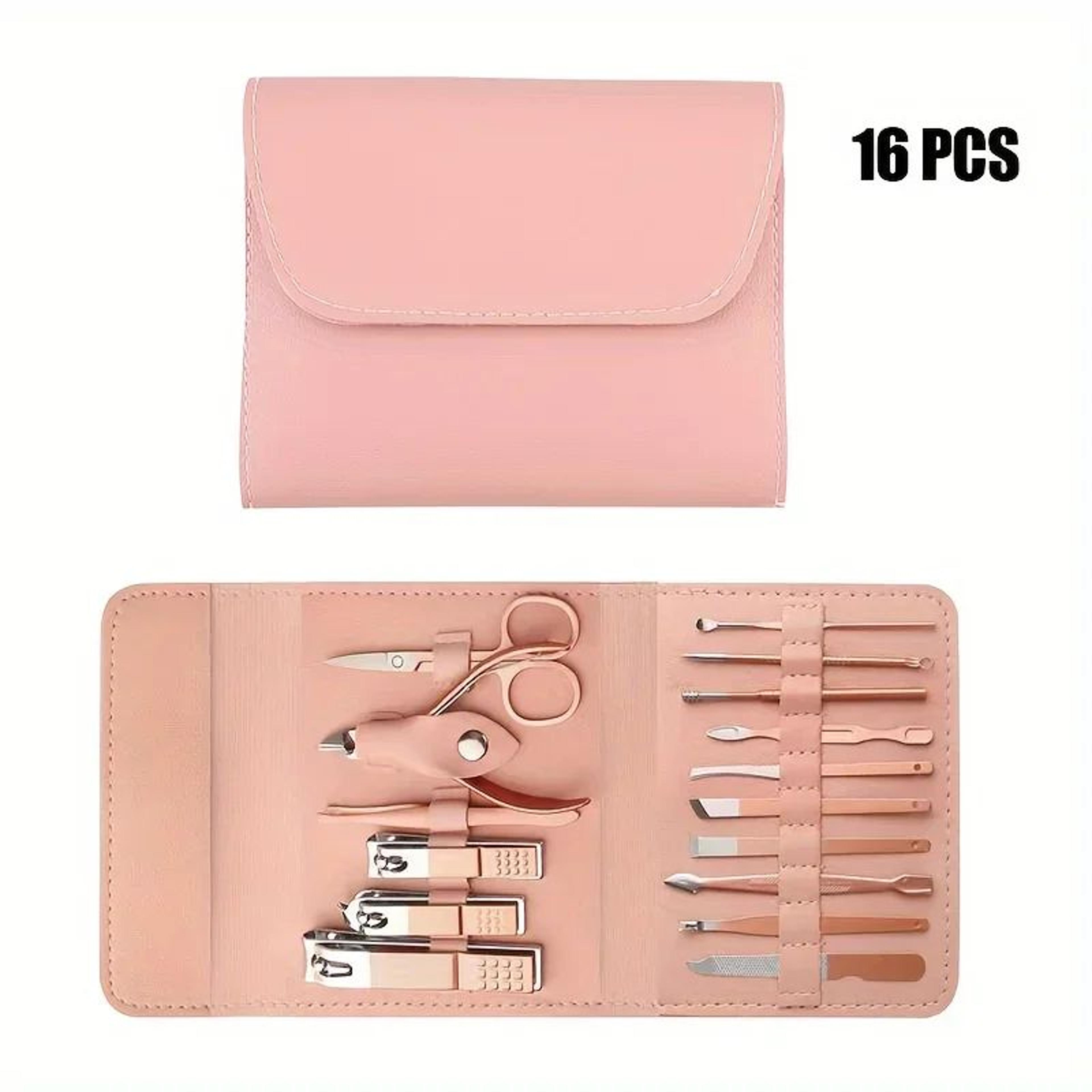 Professional Manicure Set  Nail Clippers Set  16Piece Pedicure Tool Kit With Travel Case 2
