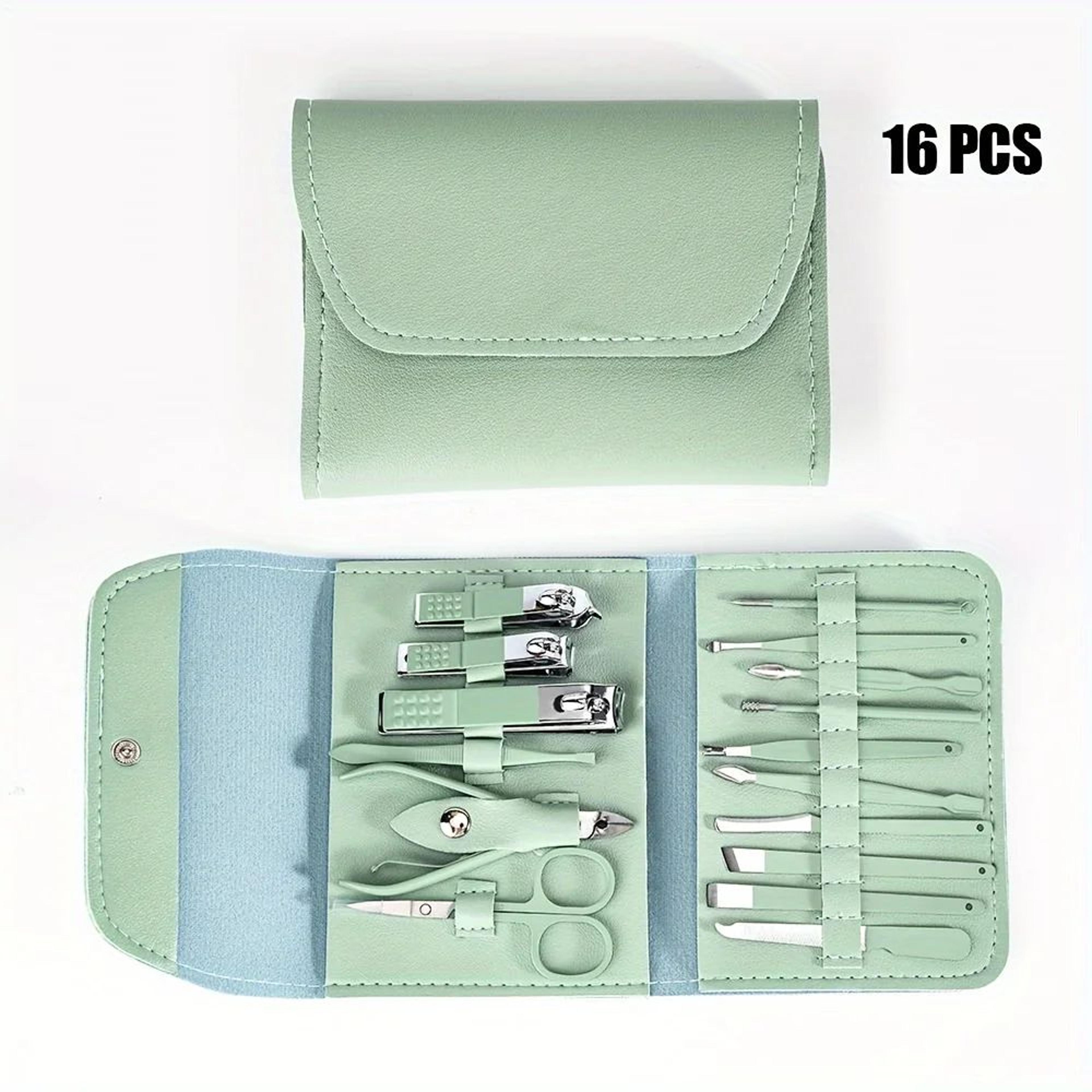 Professional Manicure Set  Nail Clippers Set  16Piece Pedicure Tool Kit With Travel Case 7