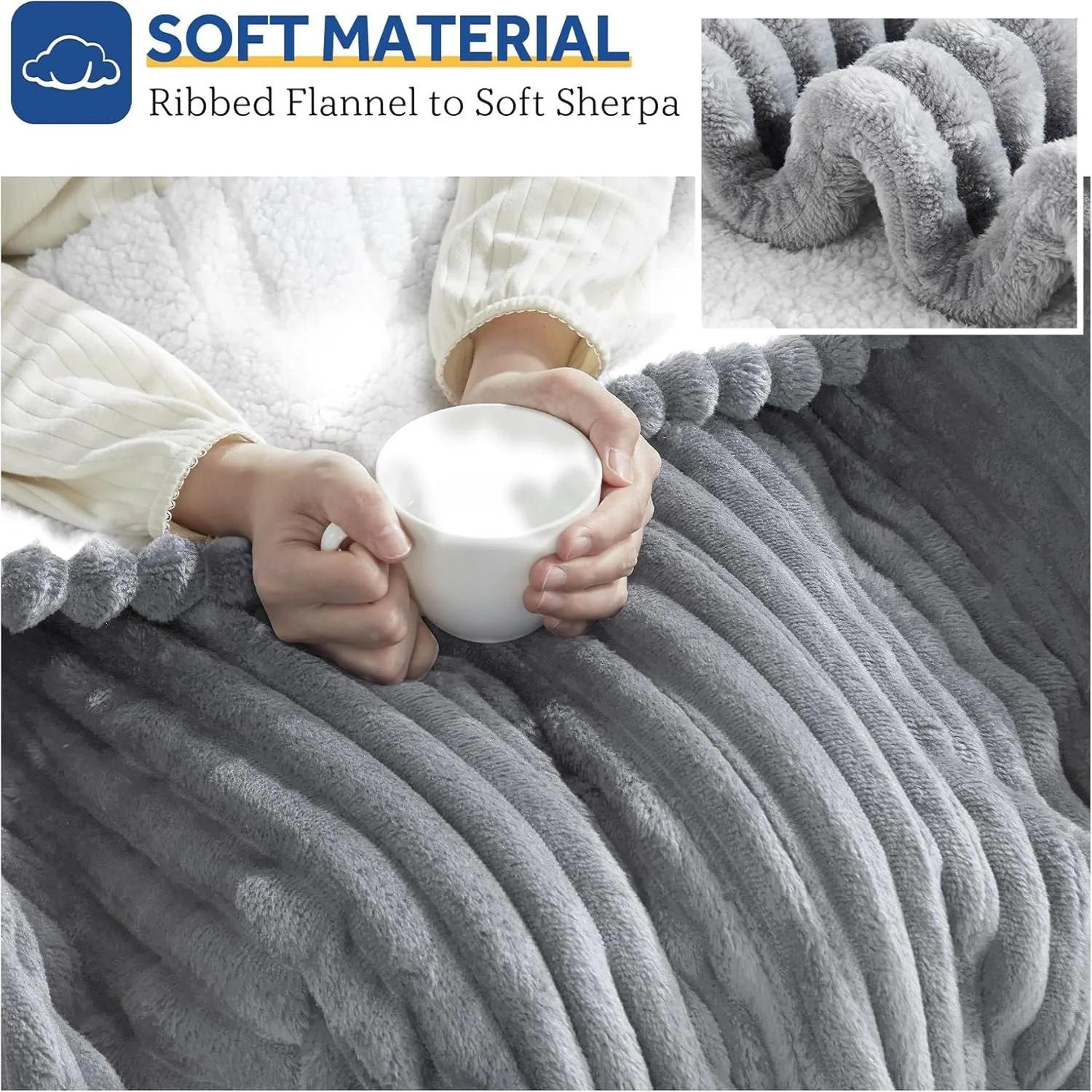 Adjustable Electric Heating Blanket With 6 Heat Levels  Soft Flannel Washable Heated Throw 50x60 In 2