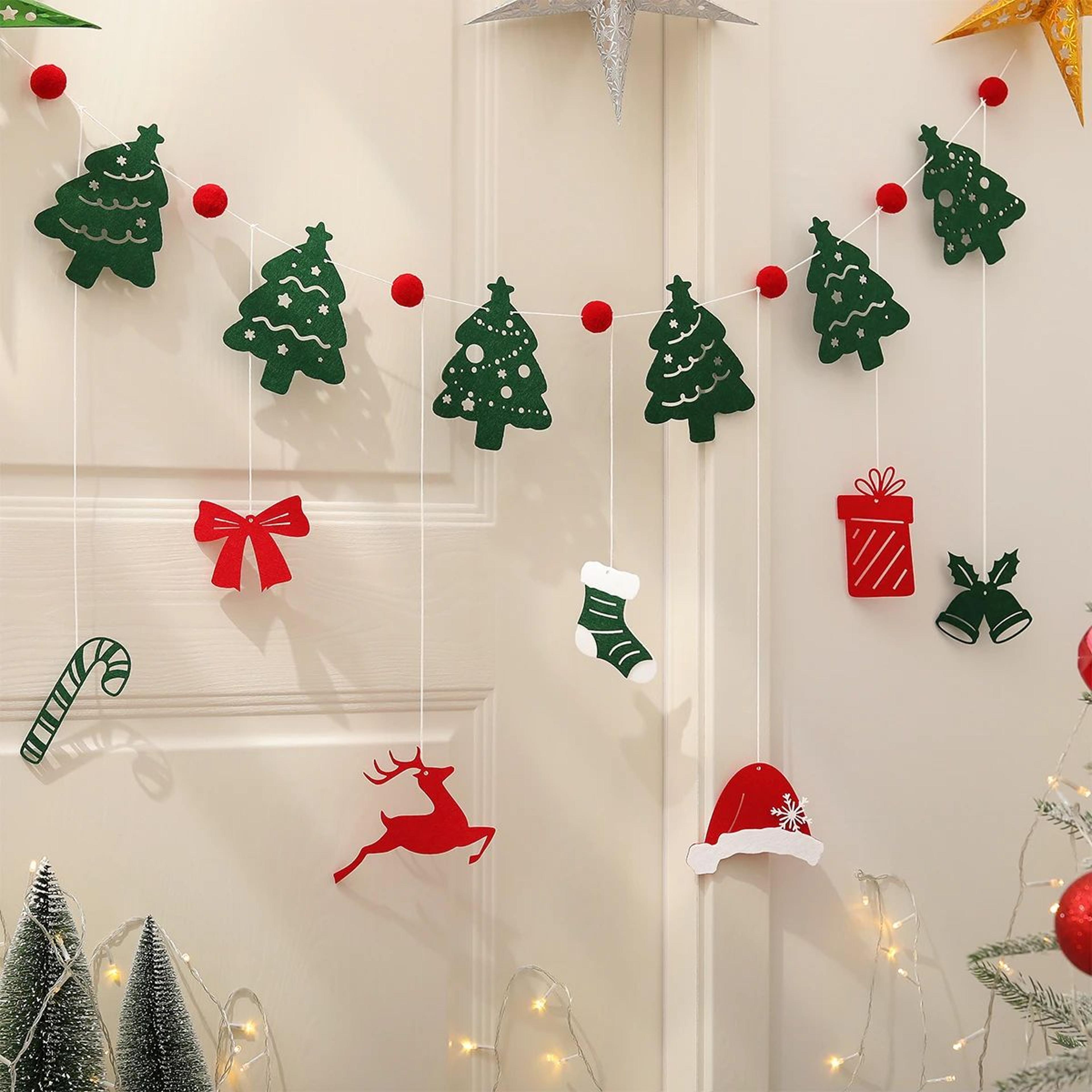 Festive Snowflake Cartoon Christmas Party Decoration Banner  Garland 3