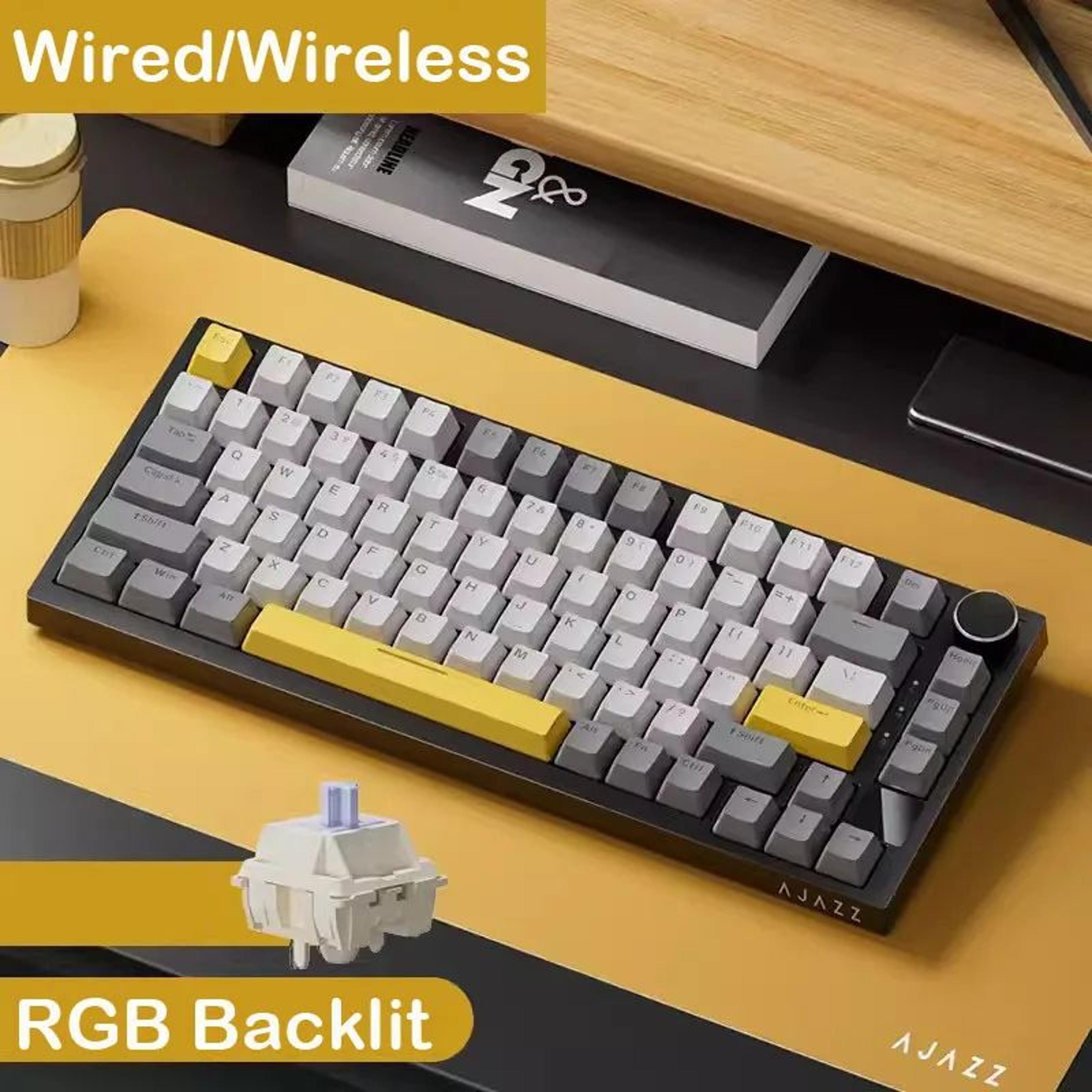 AJAZZ AK820 70 HotSwappable Mechanical Keyboard With RGB  TriMode Wireless 7