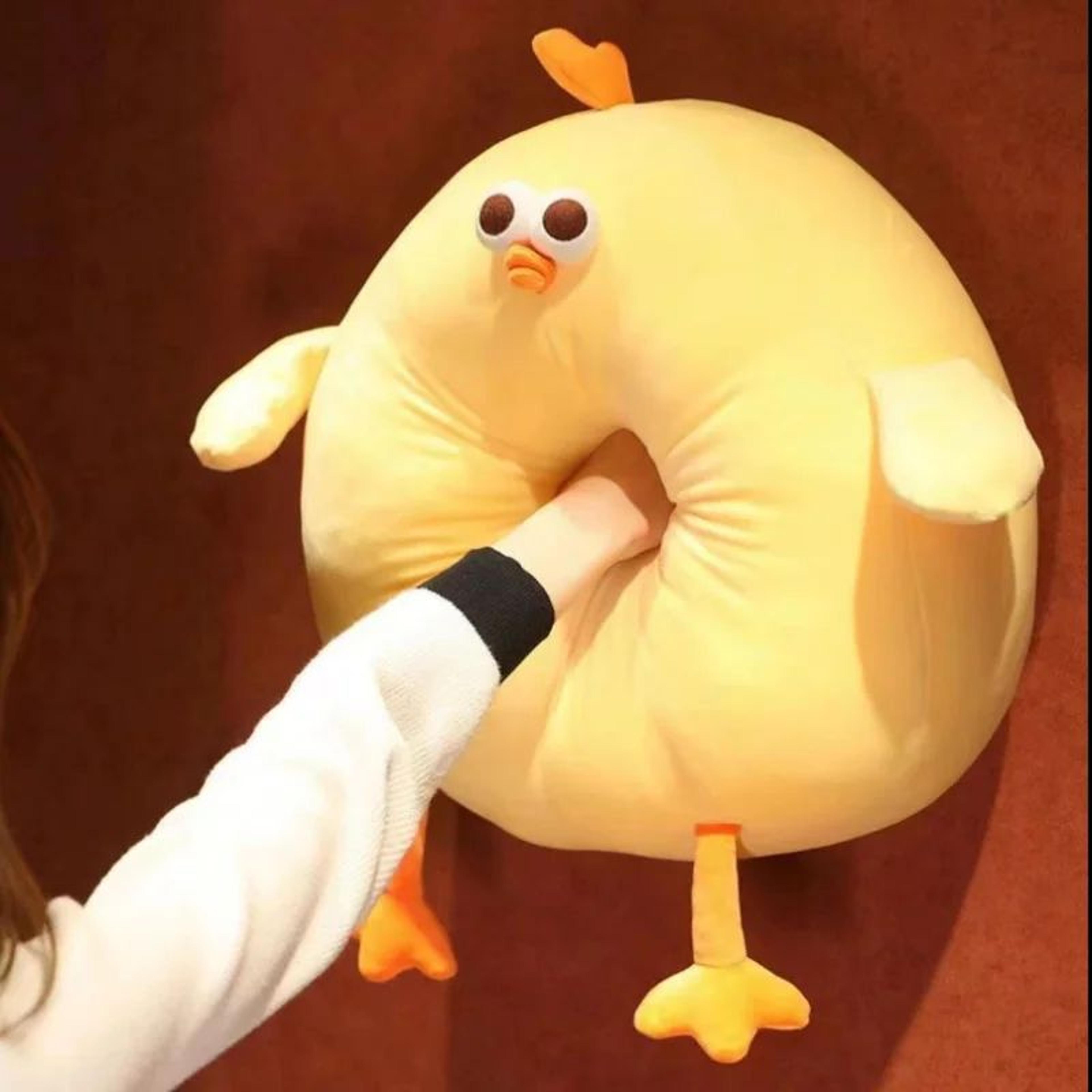 Funny Fat Chicken Plush Pillow Neck Cushion  Soft Stuffed Animal Comfort Buddy 4