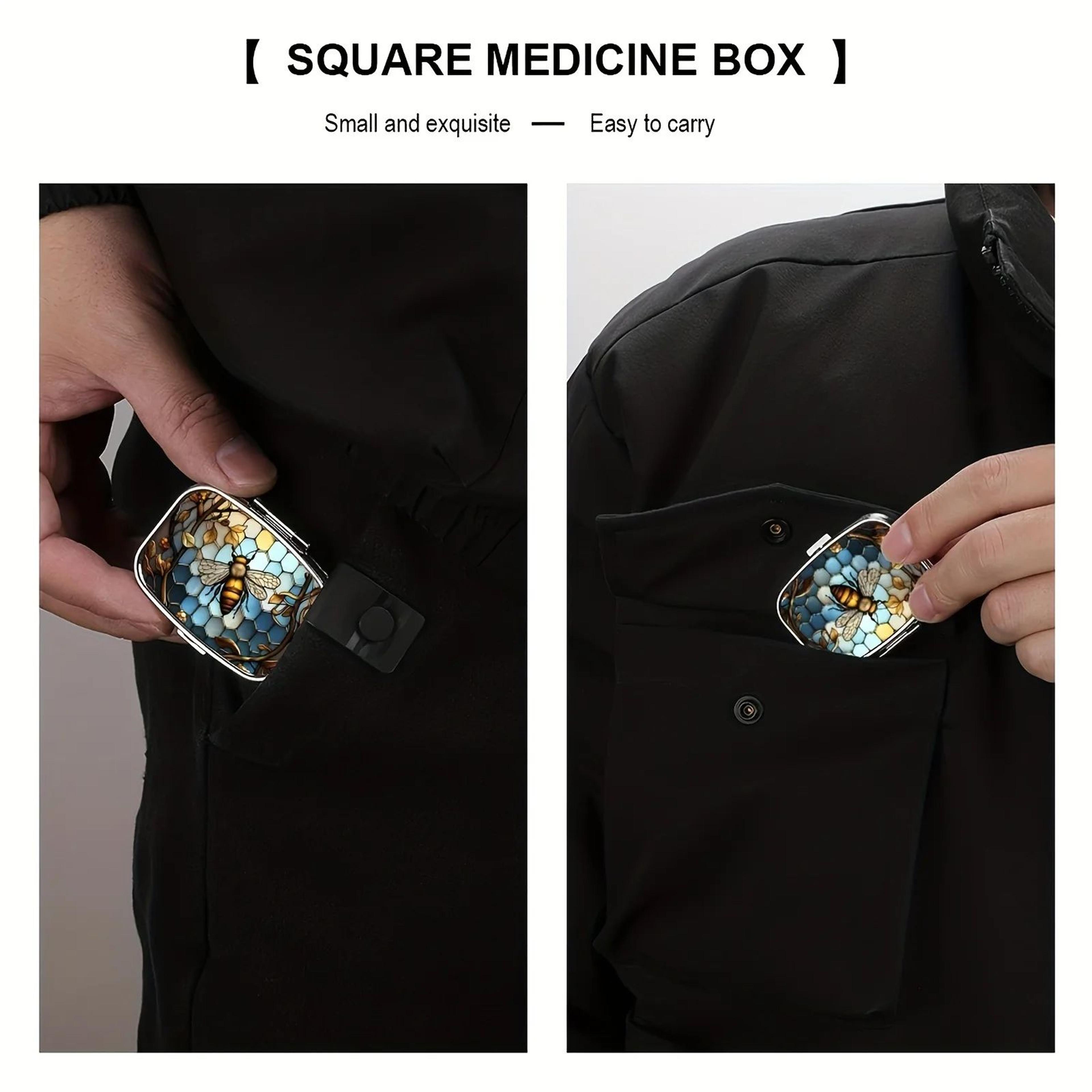 Cute Metal Travel Pill Case Mini Medicine Organizer Box 4