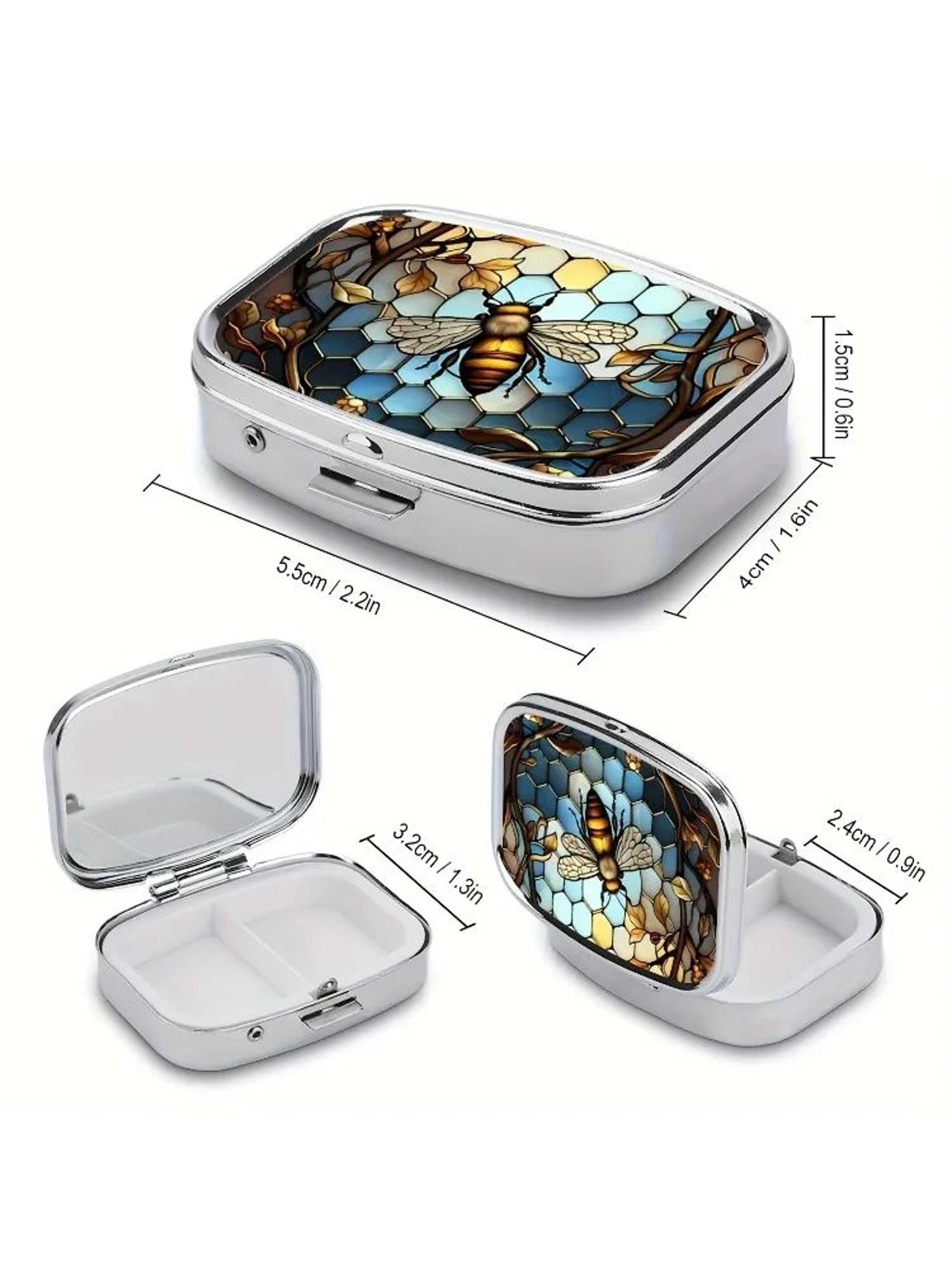 Cute Metal Travel Pill Case Mini Medicine Organizer Box 1