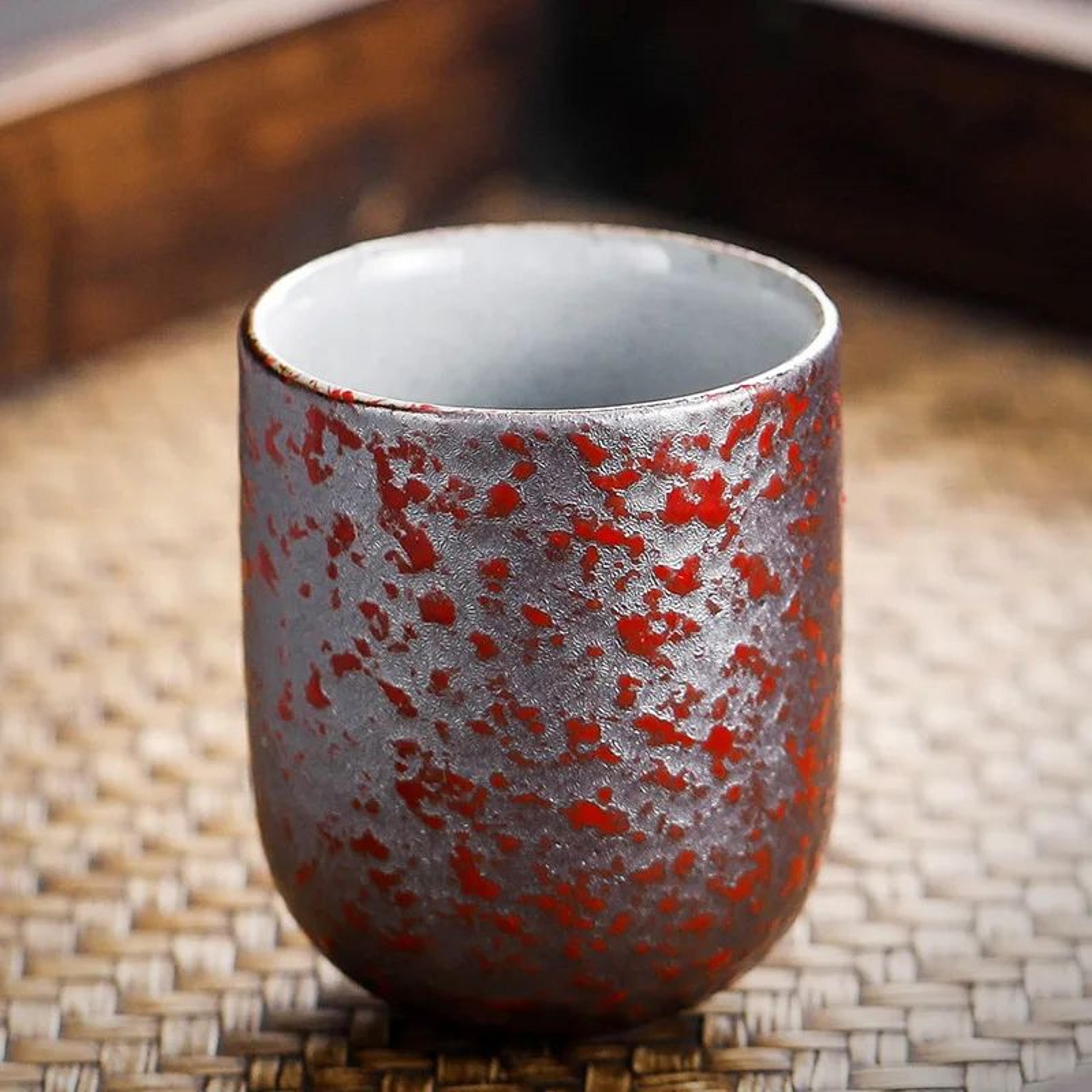 Japanese Stoneware Tea Cup 130ml Vintage Ceramic Sipping Mug 10