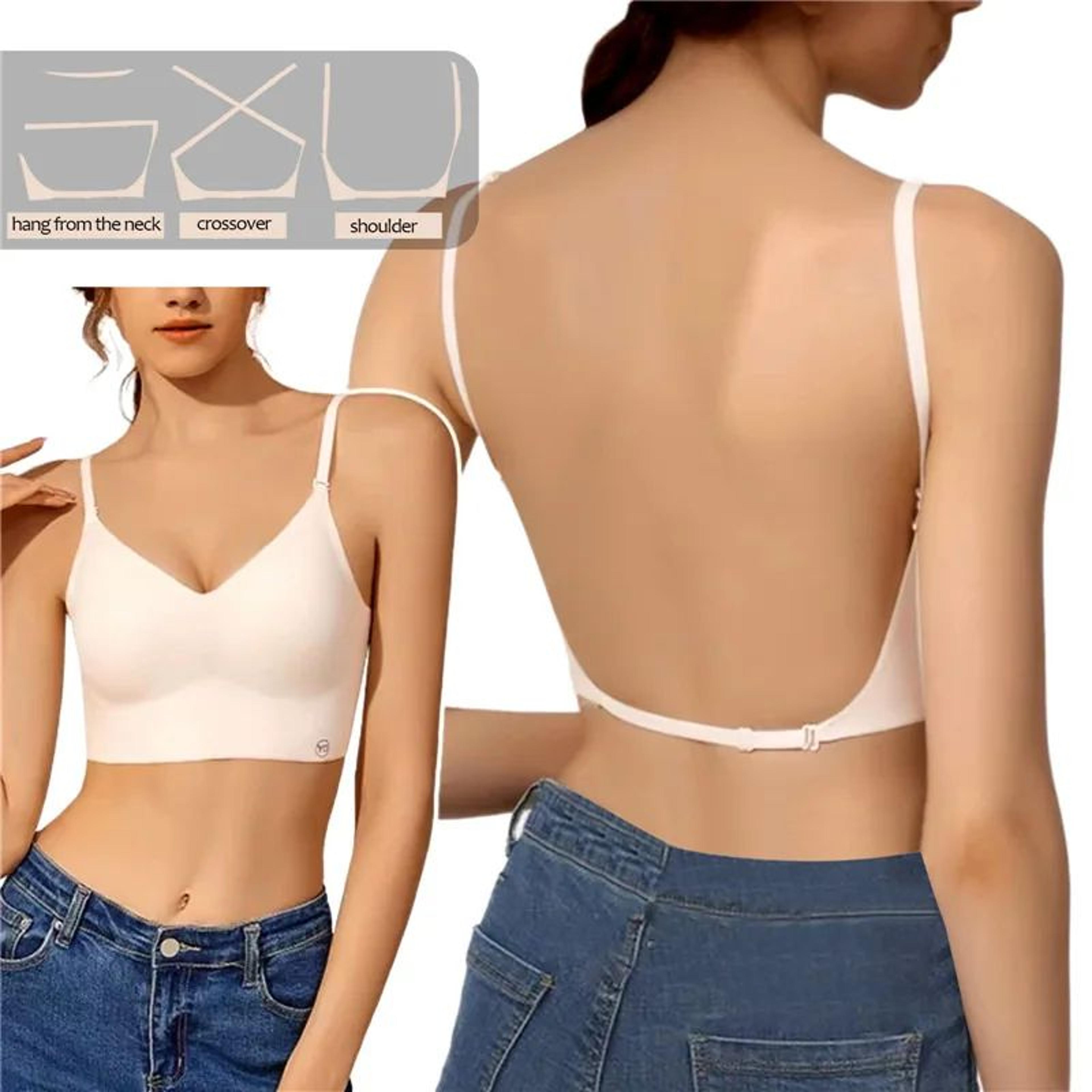 Deep U Backless Lift Bra With Clear Straps  Invisible Strapless Support For LowCut Dresses 8