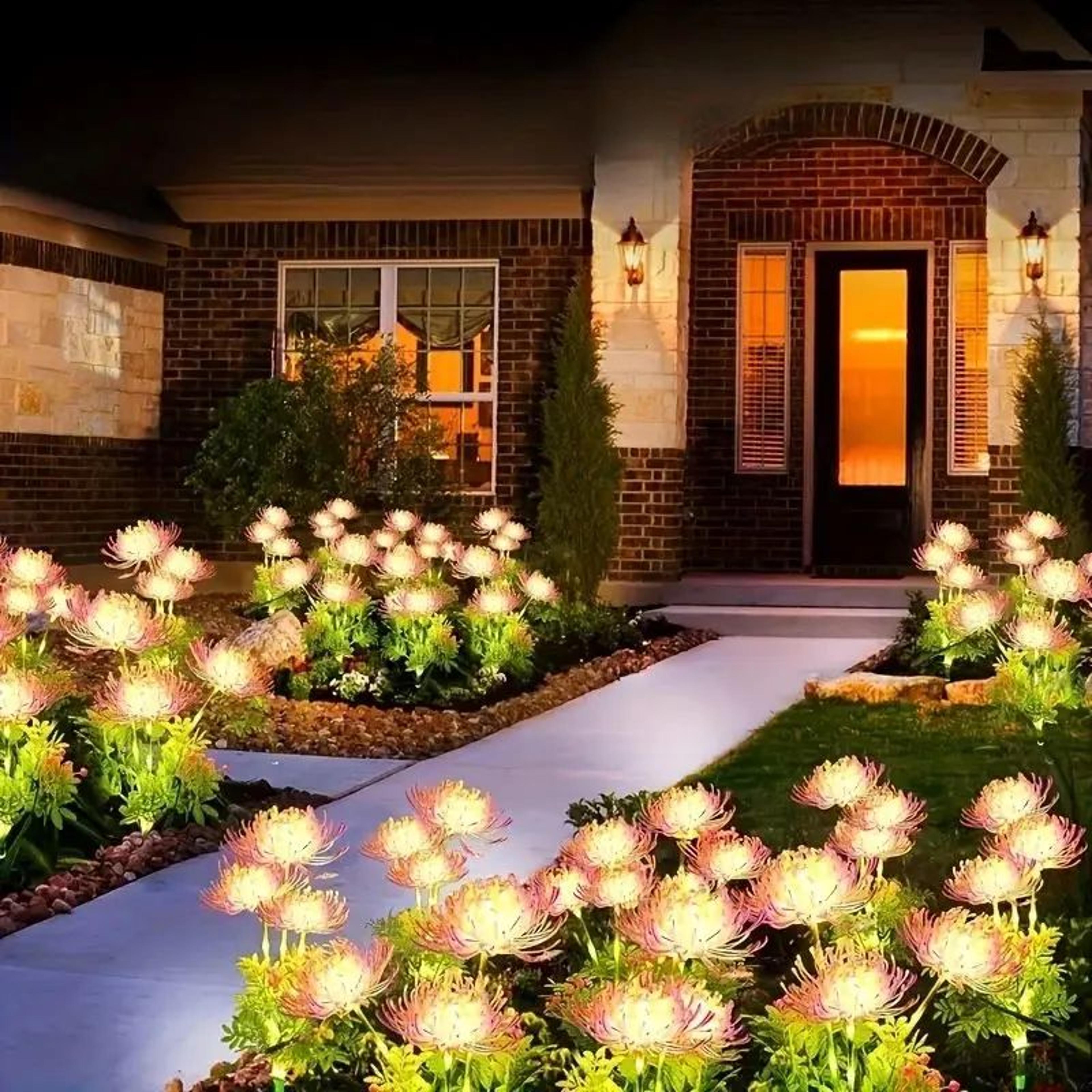 Solar Shore Flower Stake Lights  Waterproof Outdoor Solar Stake Lights For Garden  Yard Decor 4