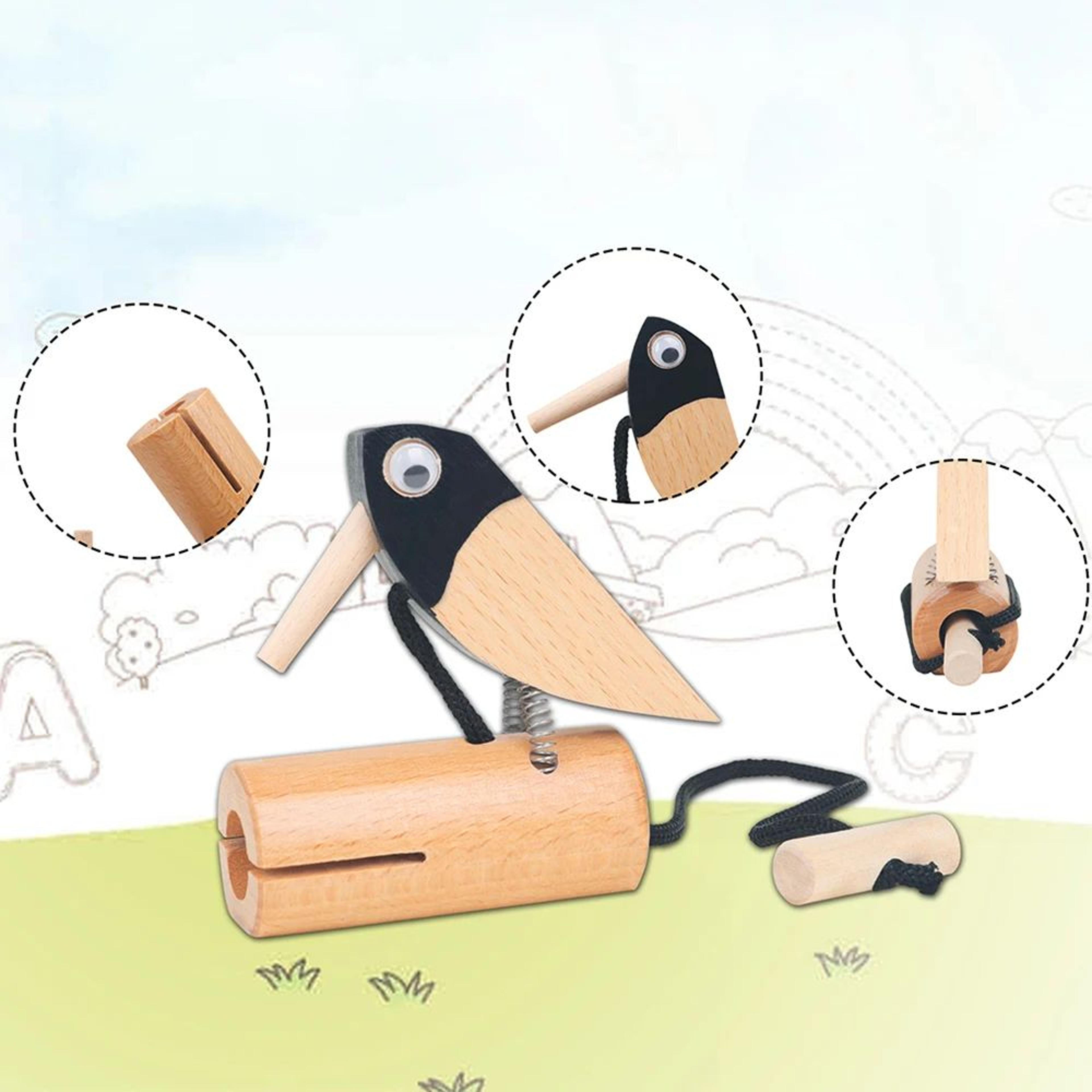 M MBAT Orff Percussion Instrument Wooden Woodpecker Wooden Musical Toy For Toddlers 1