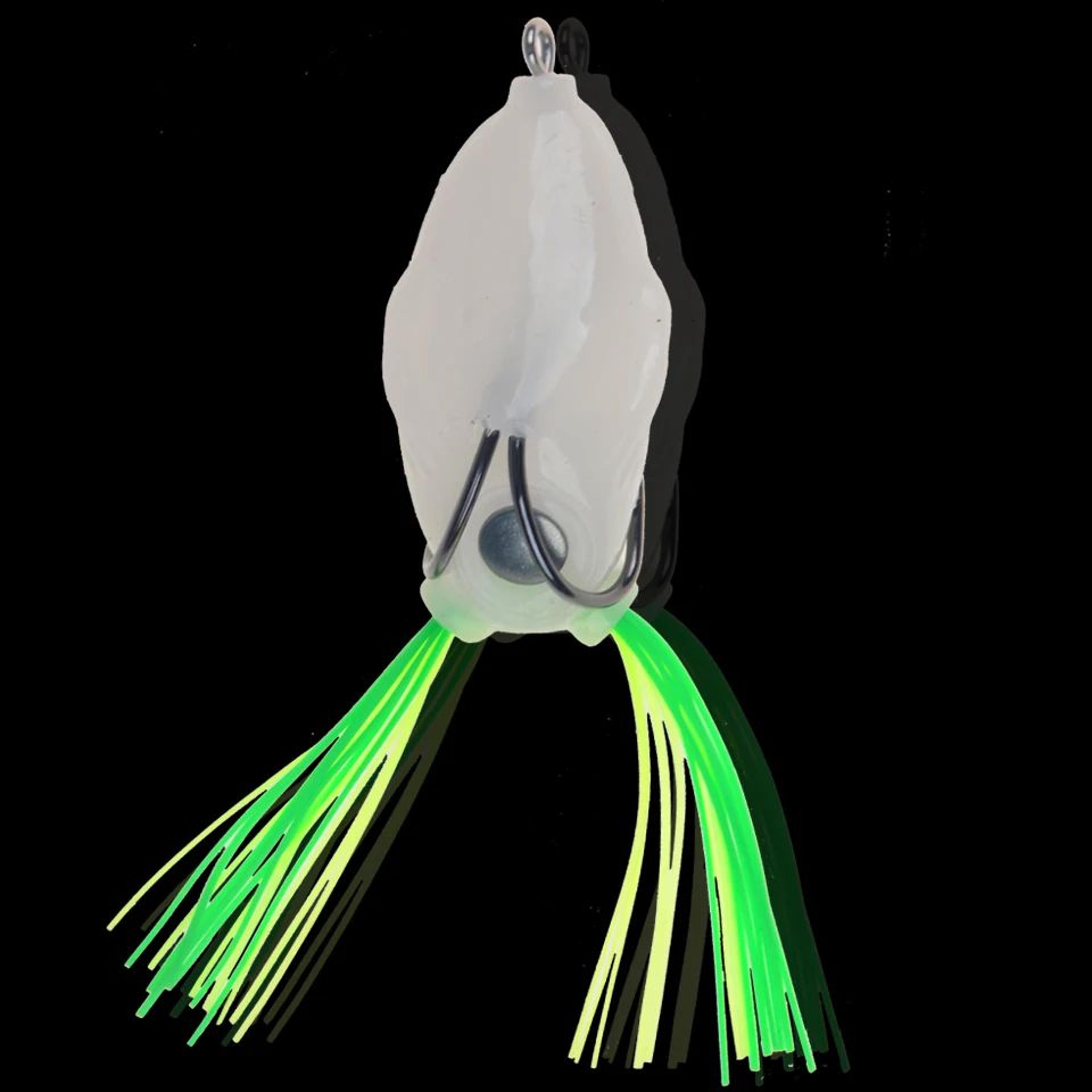 Premium Topwater Frog Fishing Lure  NightLight Soft Plastic Bait With Treble Hooks 2