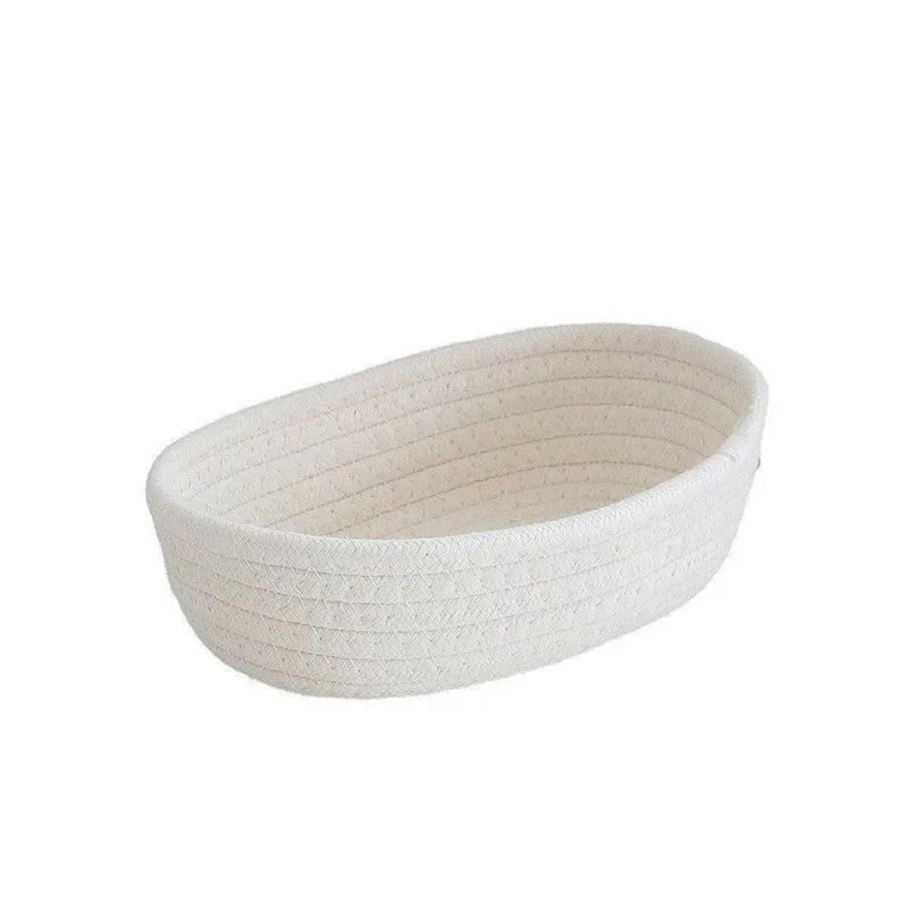 Nordic Cotton Rope Storage Basket Set Woven Desktop Organizer Basket For Vanity Entryway And Home 5
