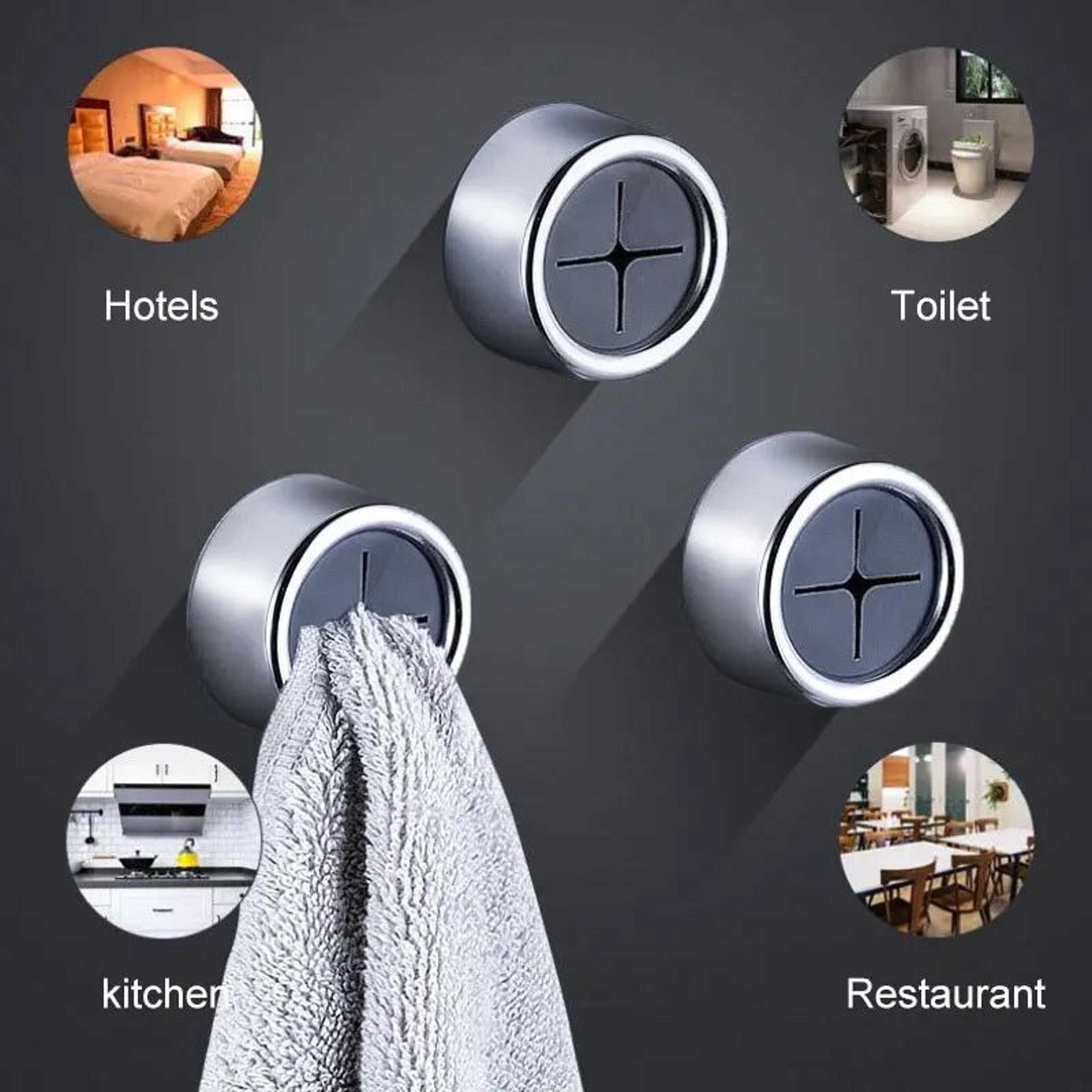 no-drill dishcloth holder clip set (3-pack) – self adhesive towel hook for kitchen