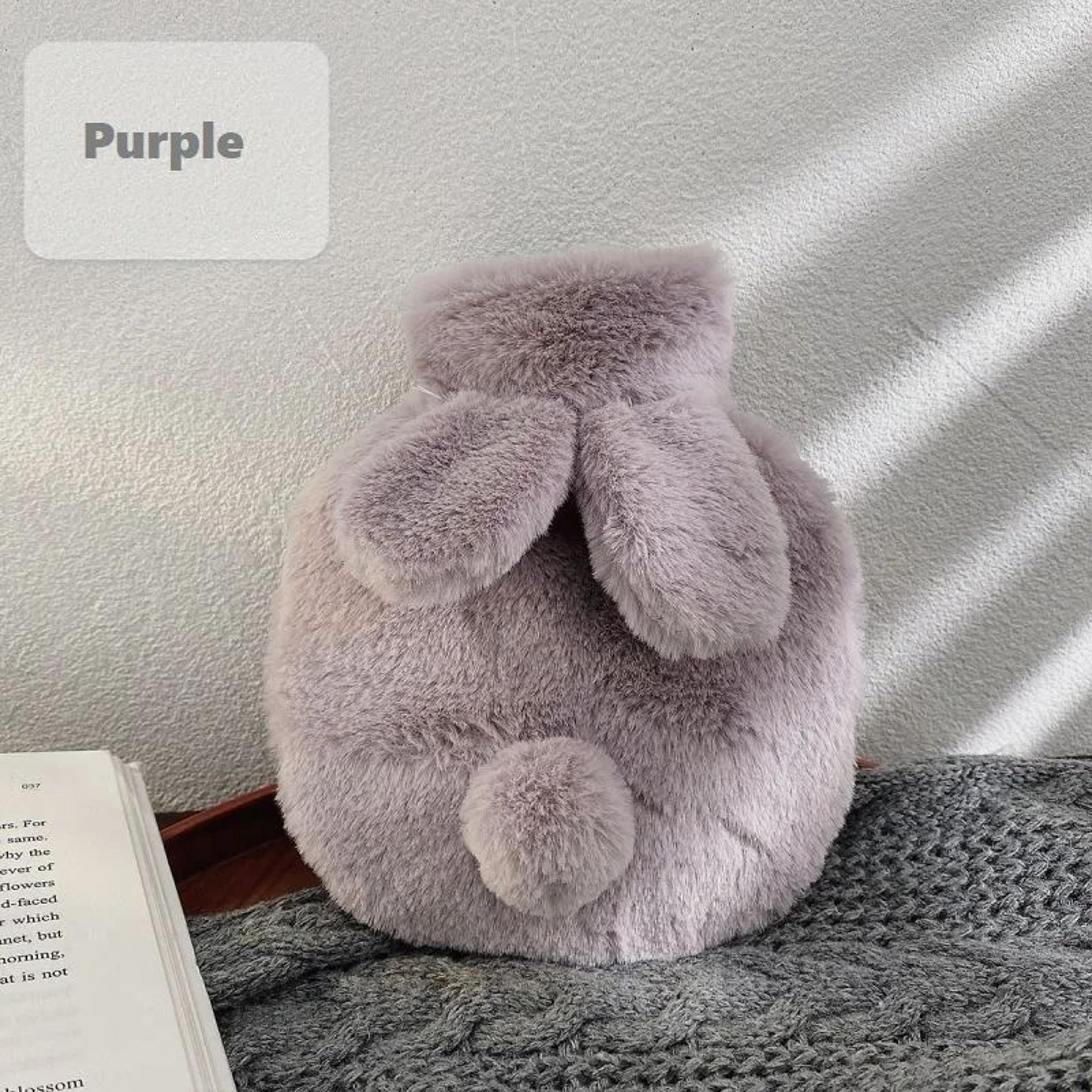 SnuggleBunny 300ML Plush Hot Water Bottle  Cute Rabbit Hand  Feet Warmer With Soft Cover 9