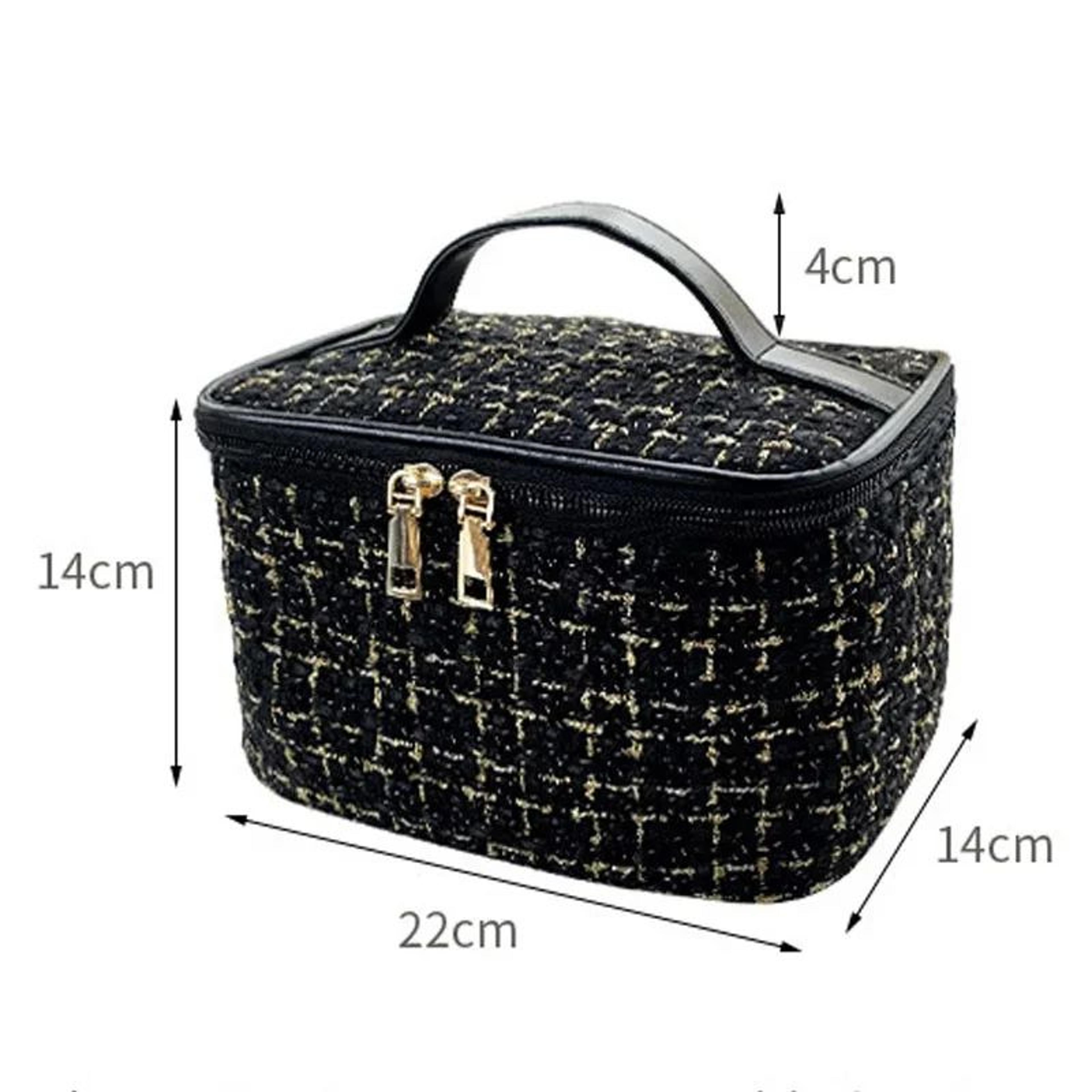 Knitted Travel Cosmetic Bag  Large Capacity Portable Makeup Organizer For Women 5
