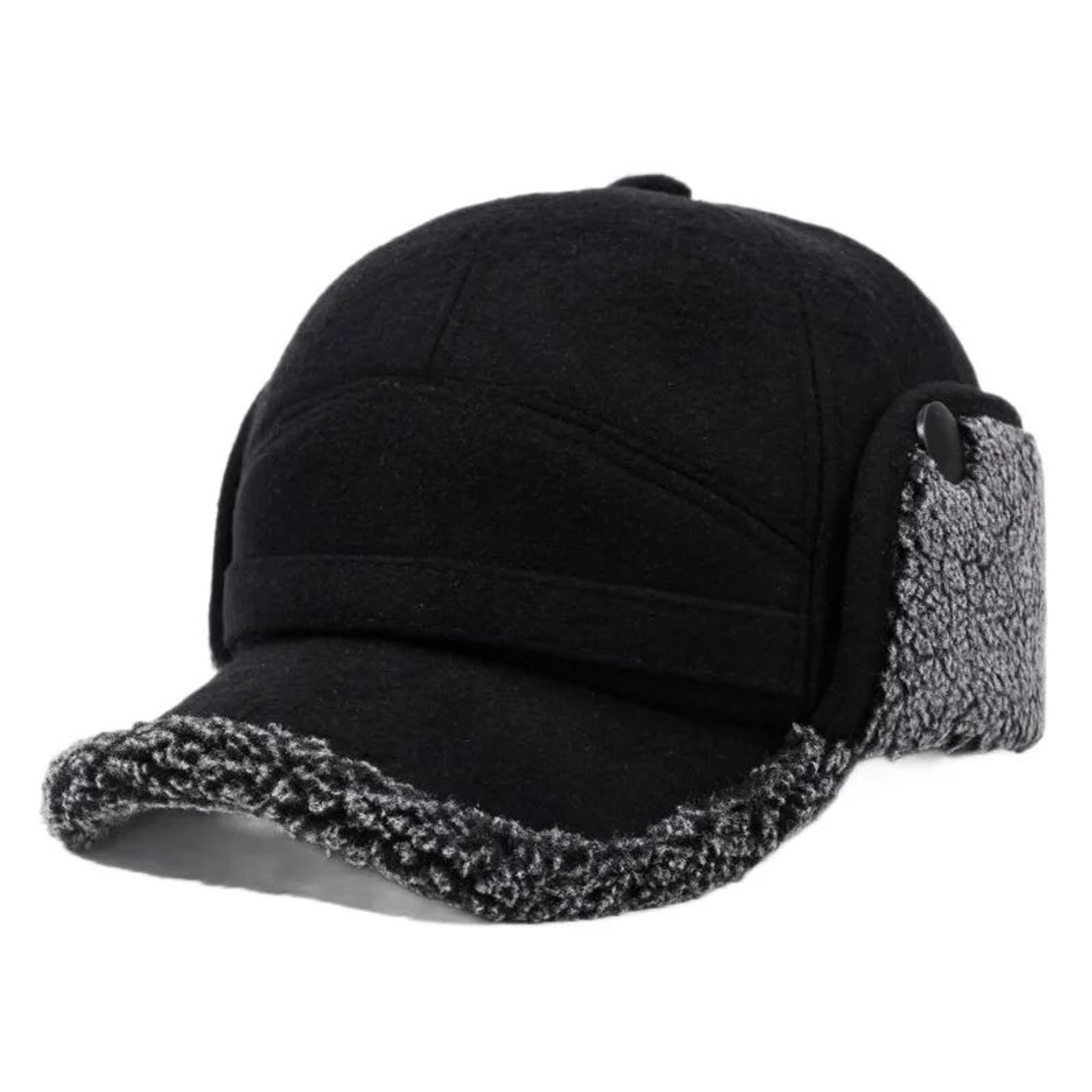 Mens Fleece Baseball Cap With Ear Flaps  Warm Lei Feng Winter Hat For Outdoors 4