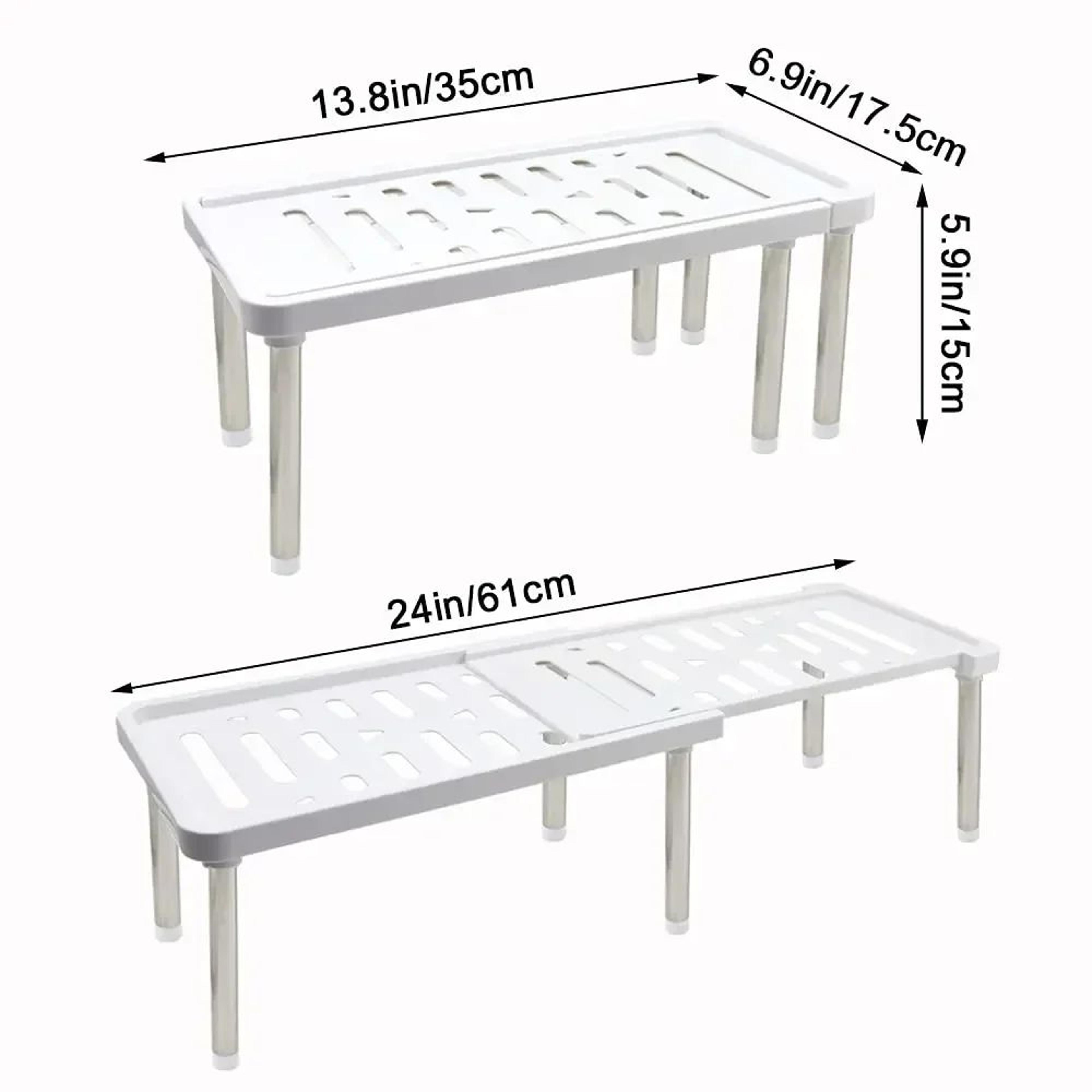 Expandable Kitchen Spice Organizer Rack  Adjustable Retractable Shelf For Cabinets  Countertops 5