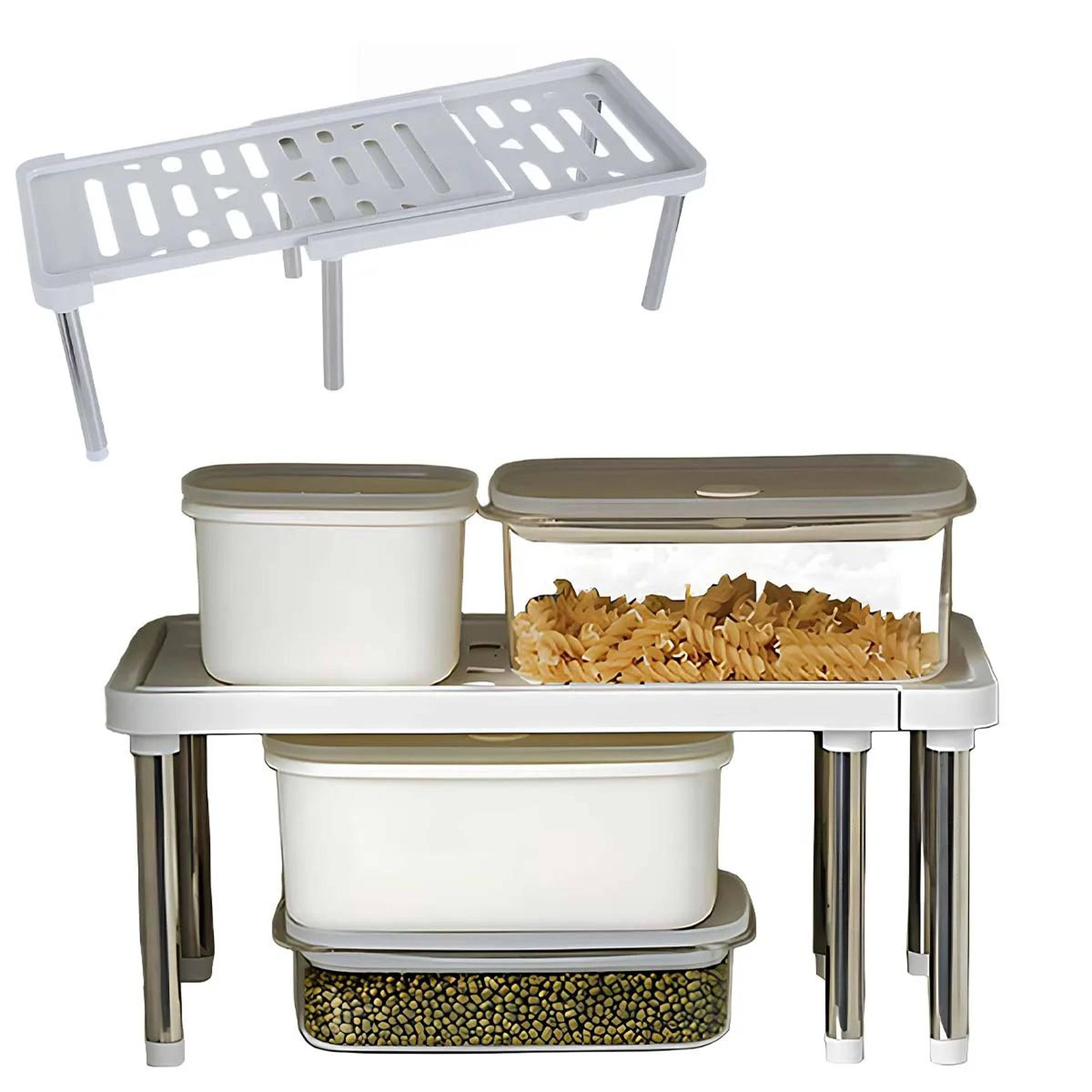 Expandable 2Tier Spice Rack Organizer For Cabinet  Countertop Storage 5