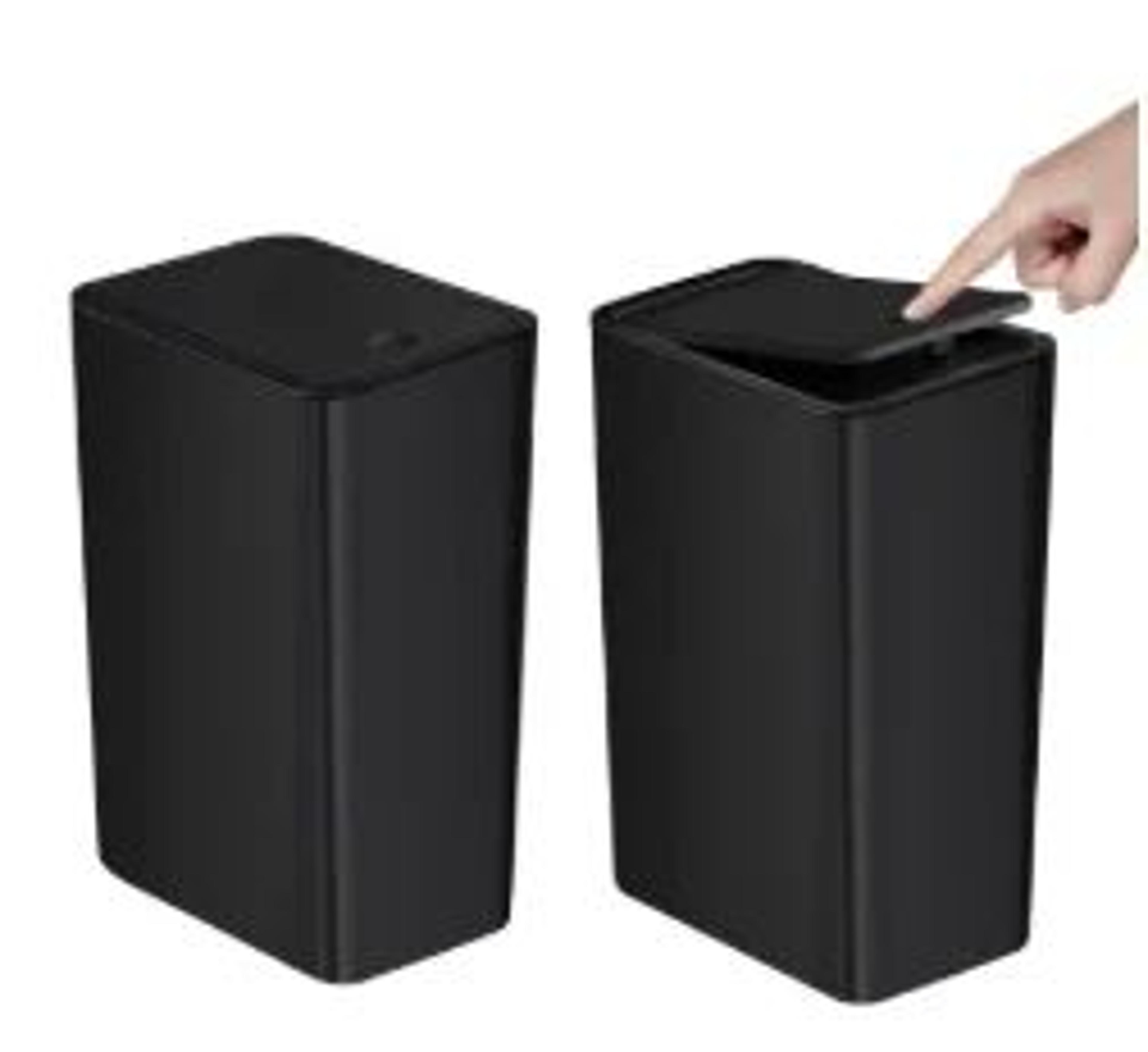 SlimPress Airtight Slim Trash Can With OneTouch PopUp Lid For Tight Spaces 8