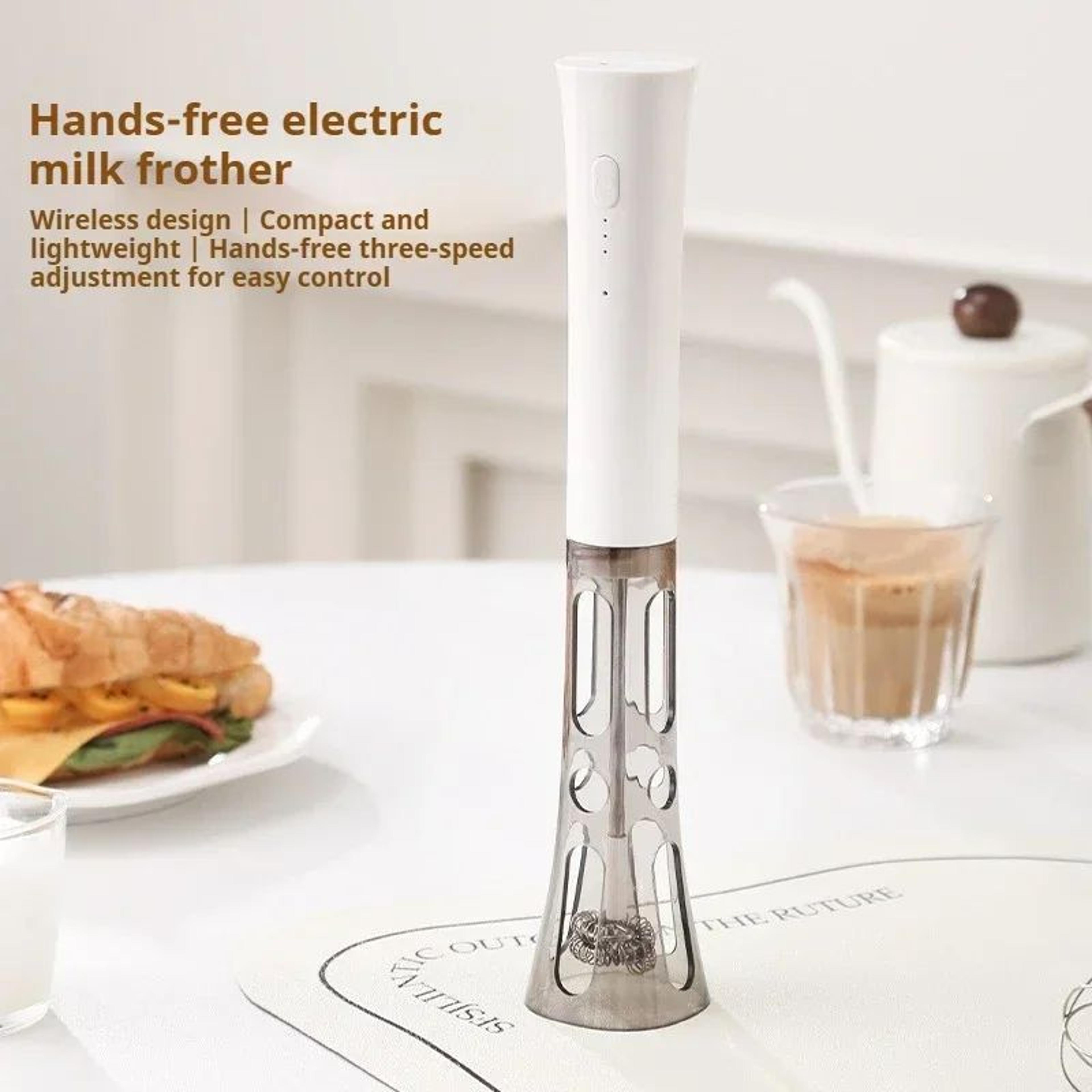 3Speed Electric Milk Frother Wand With Dual Heads  Handheld Battery Operated Coffee  Baking Mixer 2