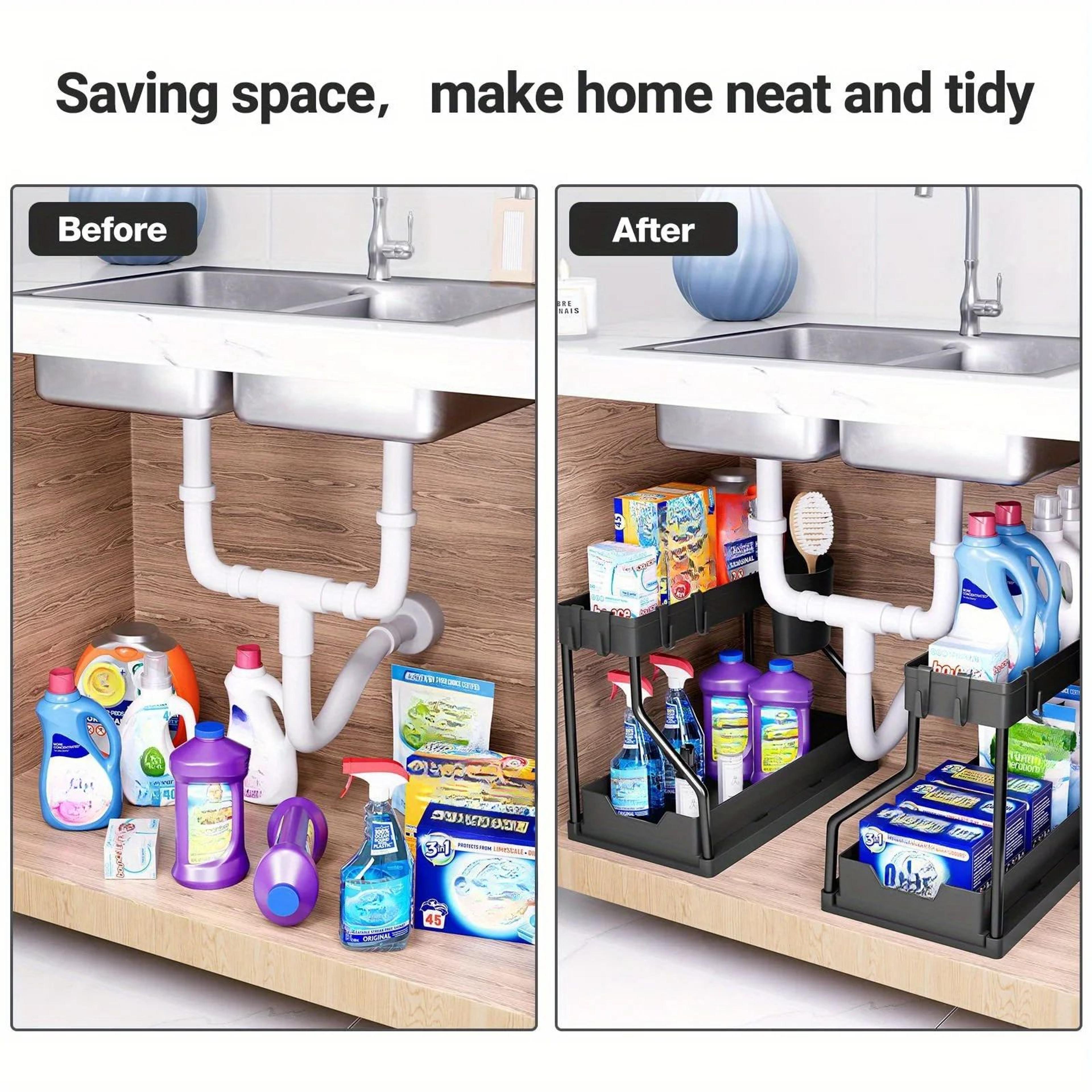 Premium PullOut Kitchen Pull Out Organizer  Under Sink Storage Rack  MultiLayer SpaceSaver 5