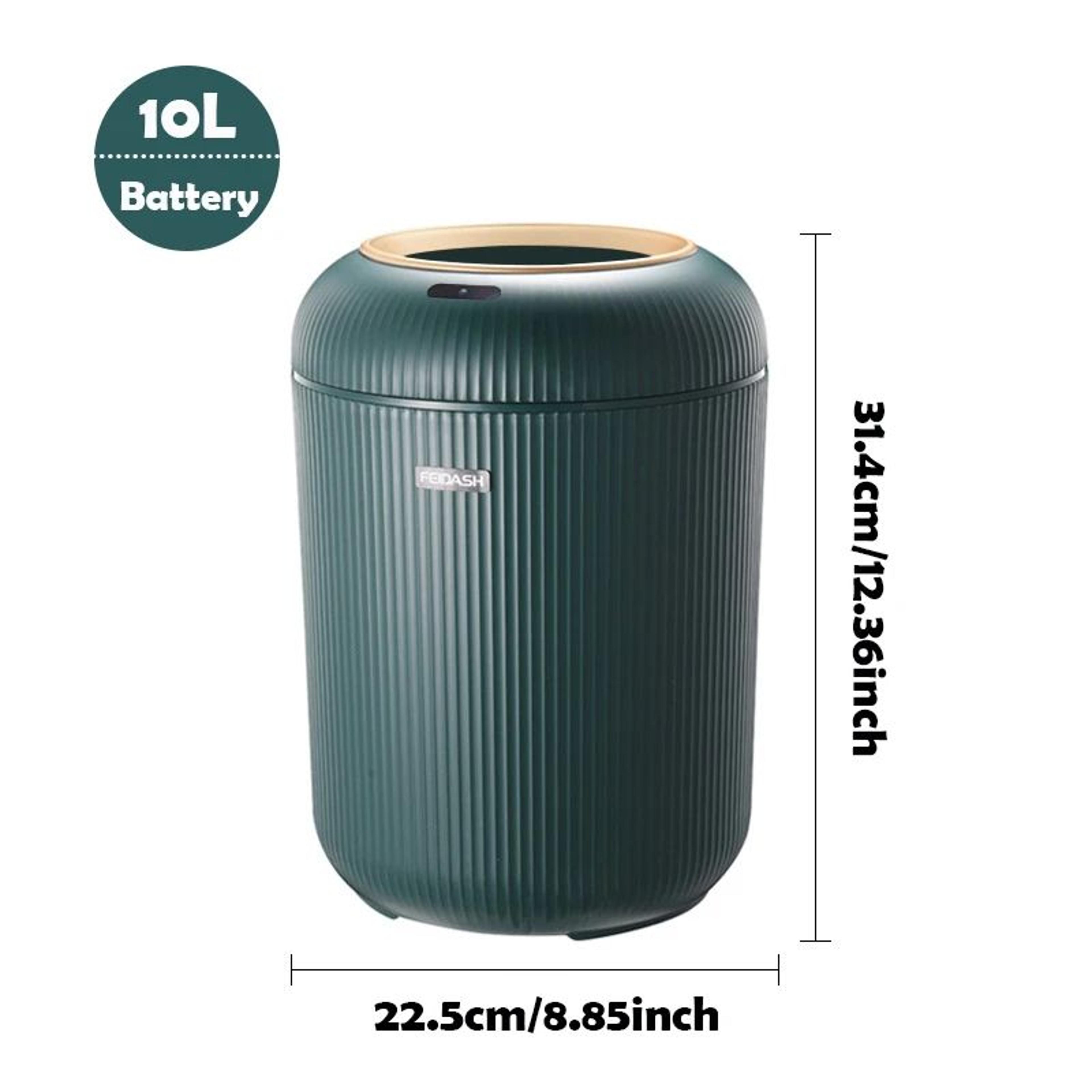 SmartSeal 10L Motion Sensor Trash Can With Lid For Bedroom Bathroom  Kitchen 7