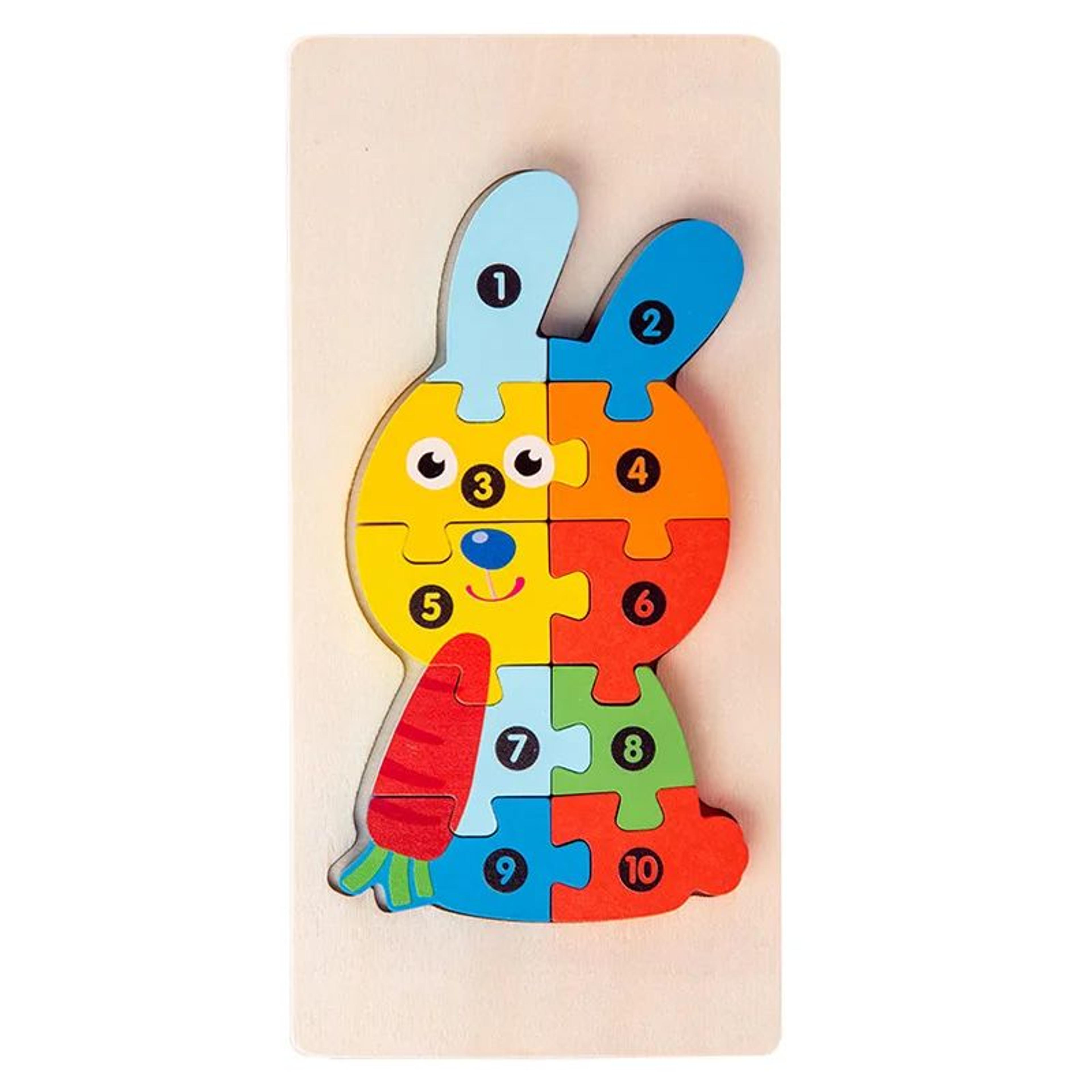 Montessori 3D Wooden Dinosaur Puzzle For Toddlers Shape And Color Learning Toy 6