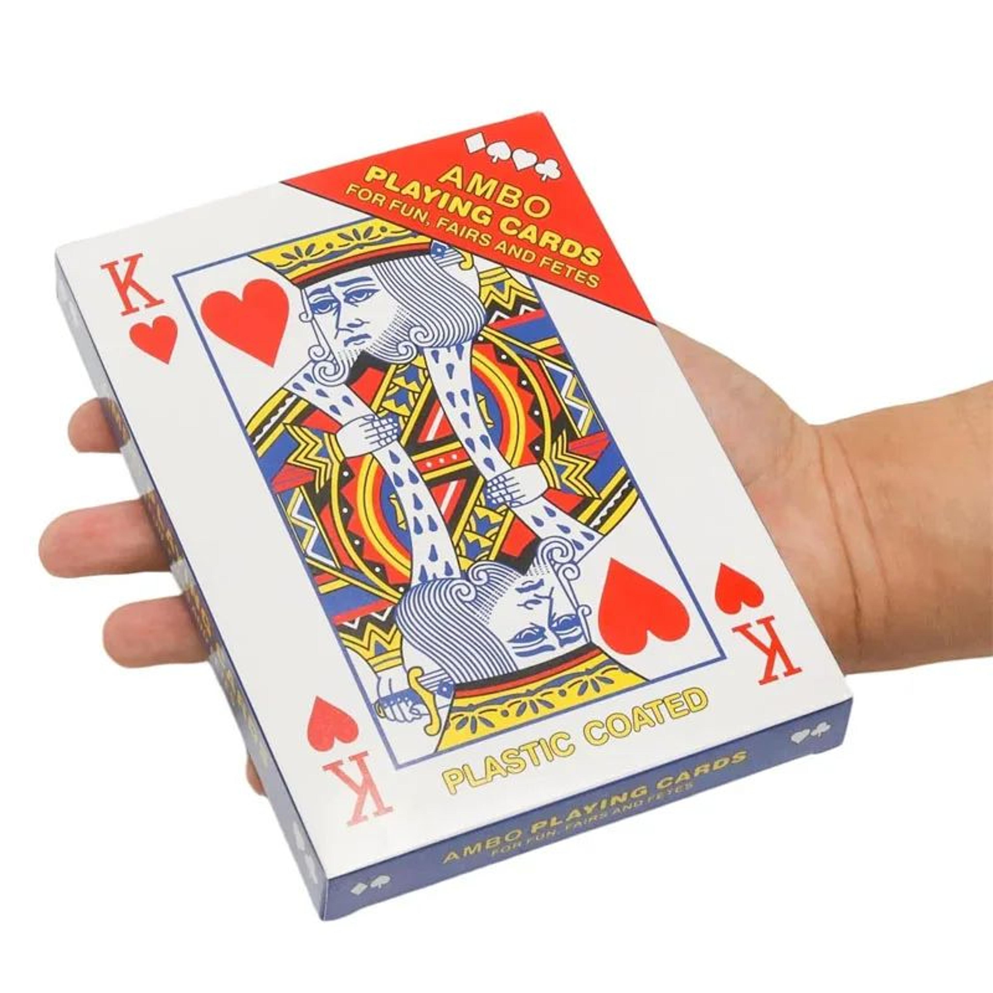 jumbo playing cards 5x7 – oversized deck for family game night & party fun