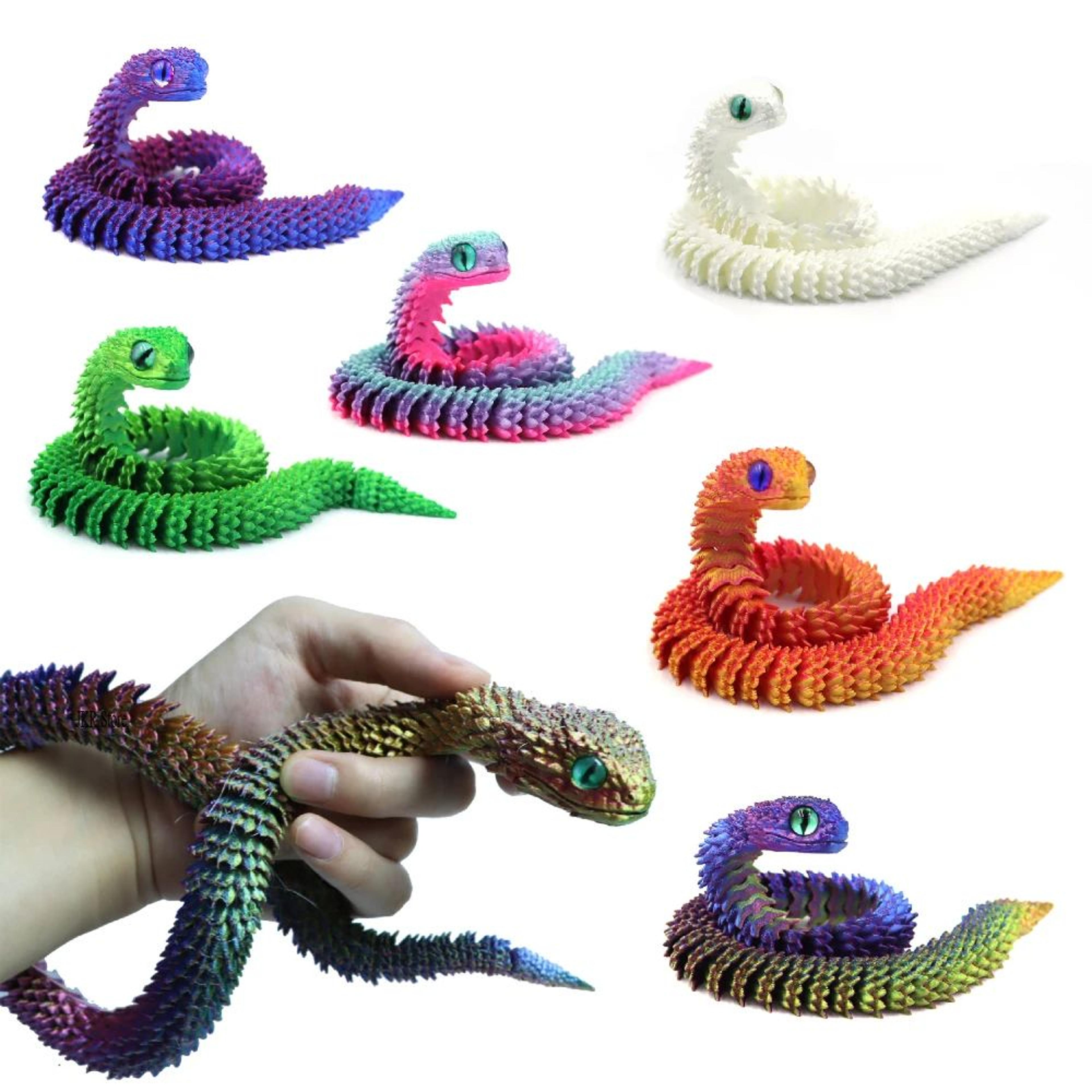 3D Printed Articulated Snake Egg  Flexible Fidget Toy  Unique Home Decor Figure 1